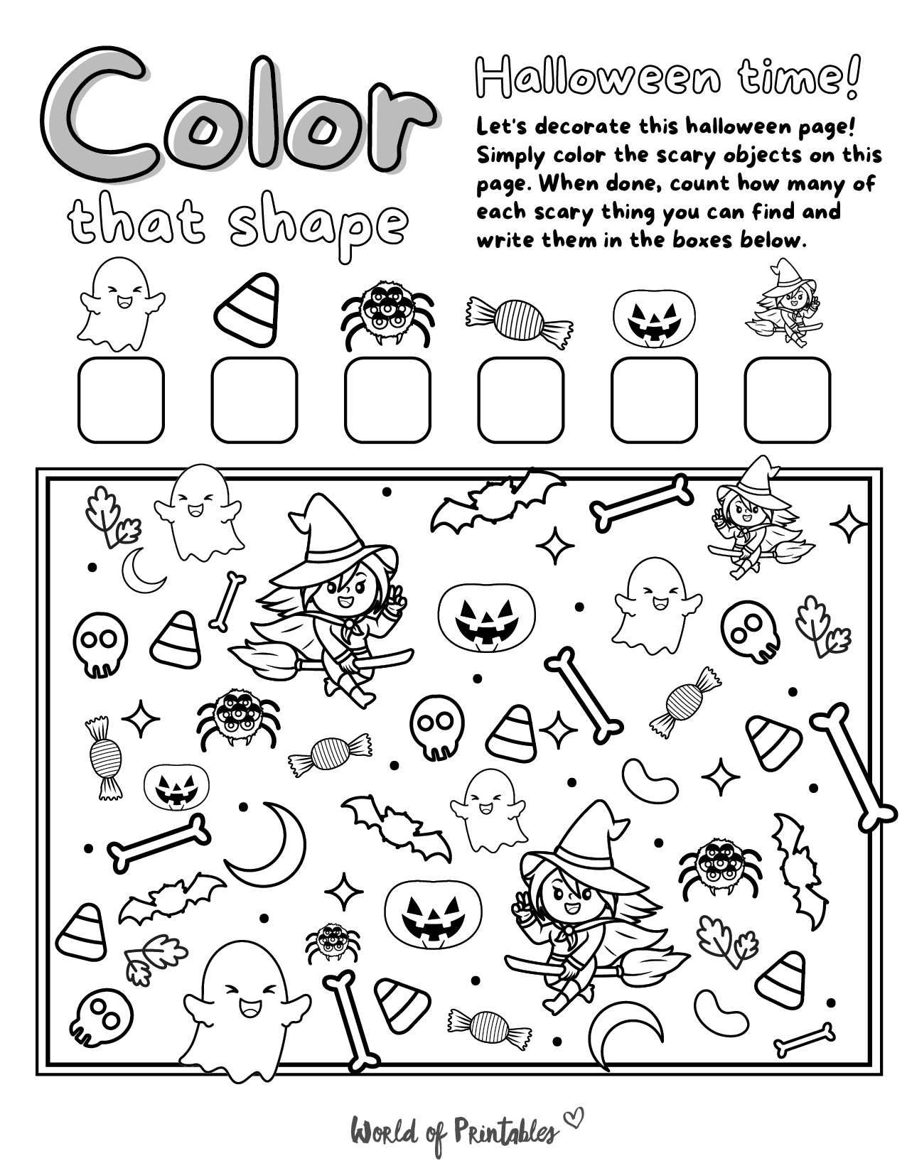 Free Printable I Spy Halloween Coloring Page Game World Of Printables
