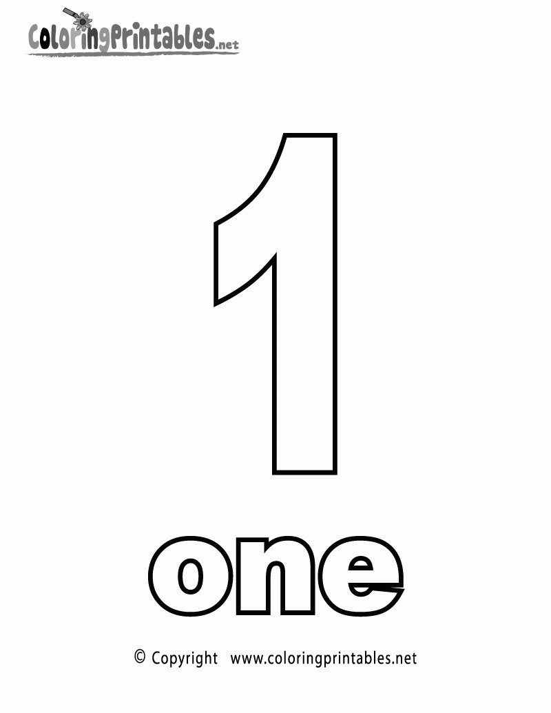 number coloring pages 1