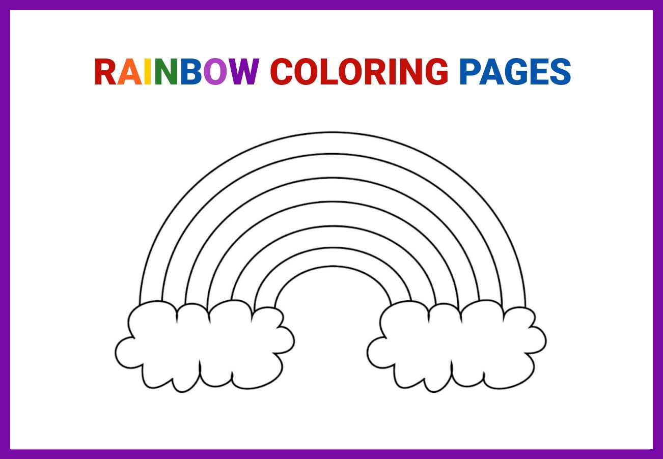 free printable rainbow coloring pages free printable rainbow coloring pages