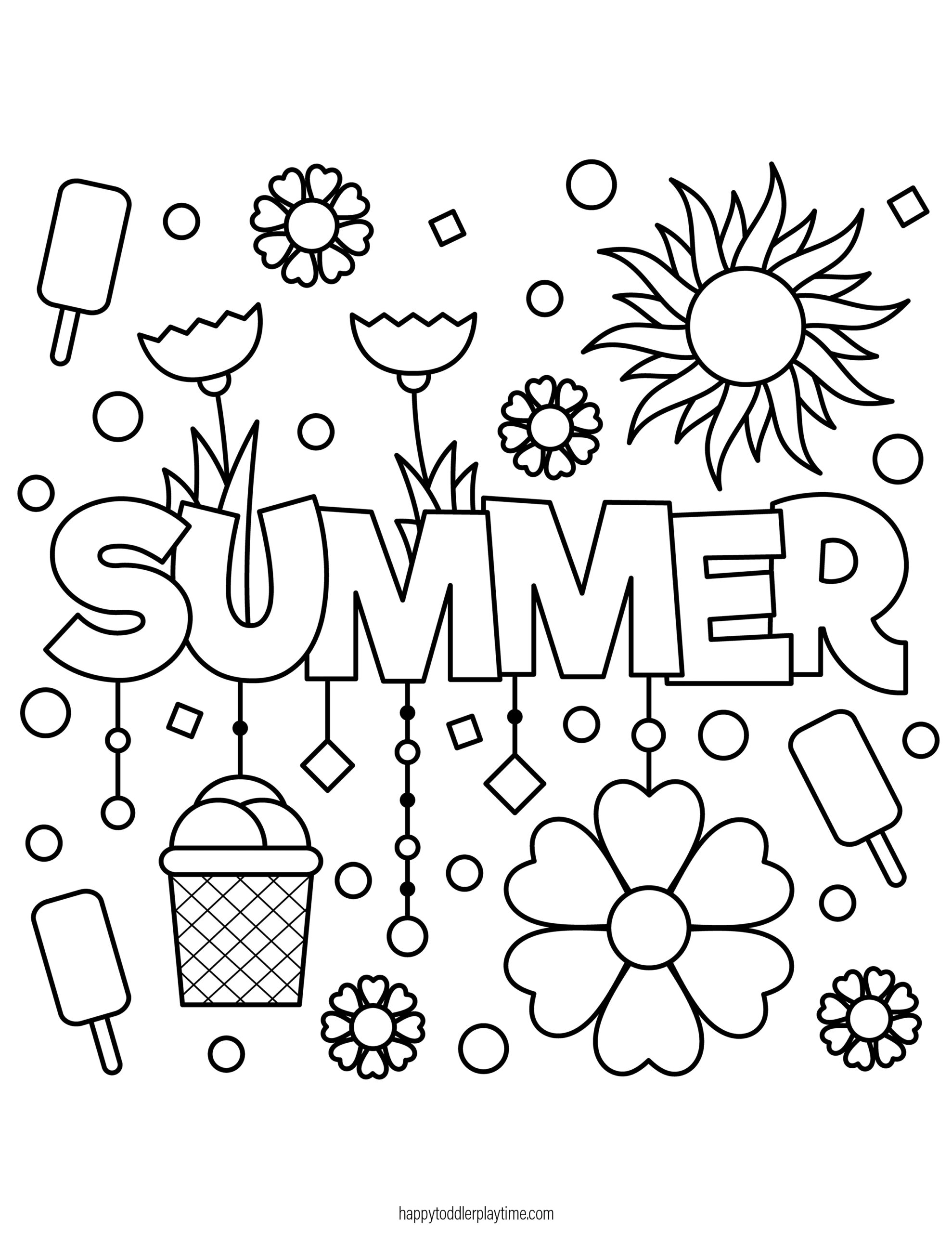 Free Printable Summer Colouring Pages For Kids Happy Toddler Playtime Free Printable Summer Colouring Pages For Kids Happy Toddler Playtime