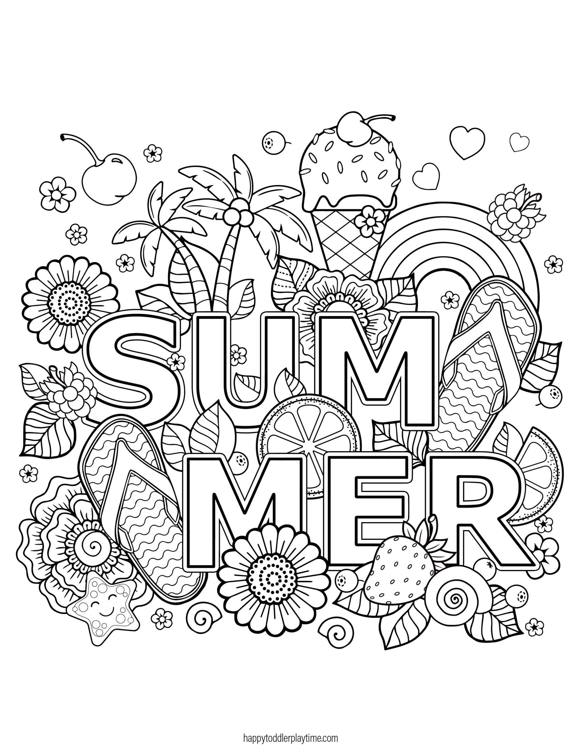 Free Printable Summer Colouring Pages For Kids Happy Toddler Playtime Free Printable Summer Colouring Pages For Kids Happy Toddler Playtime
