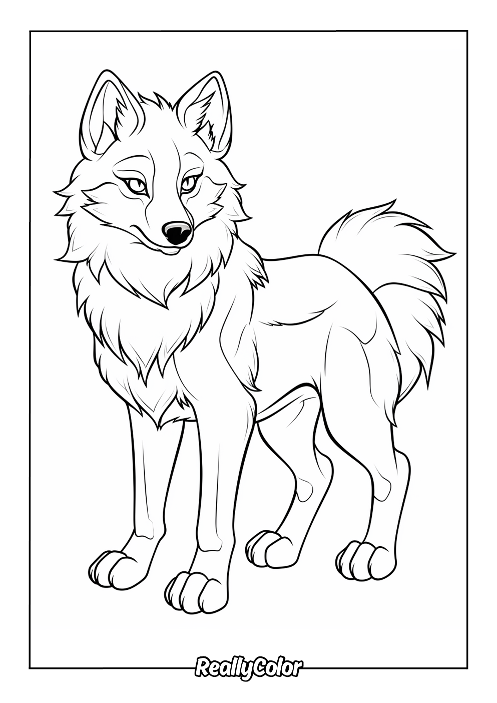Free Printable Wolf Anime Coloring Pages Free Printable Wolf Anime Coloring Pages