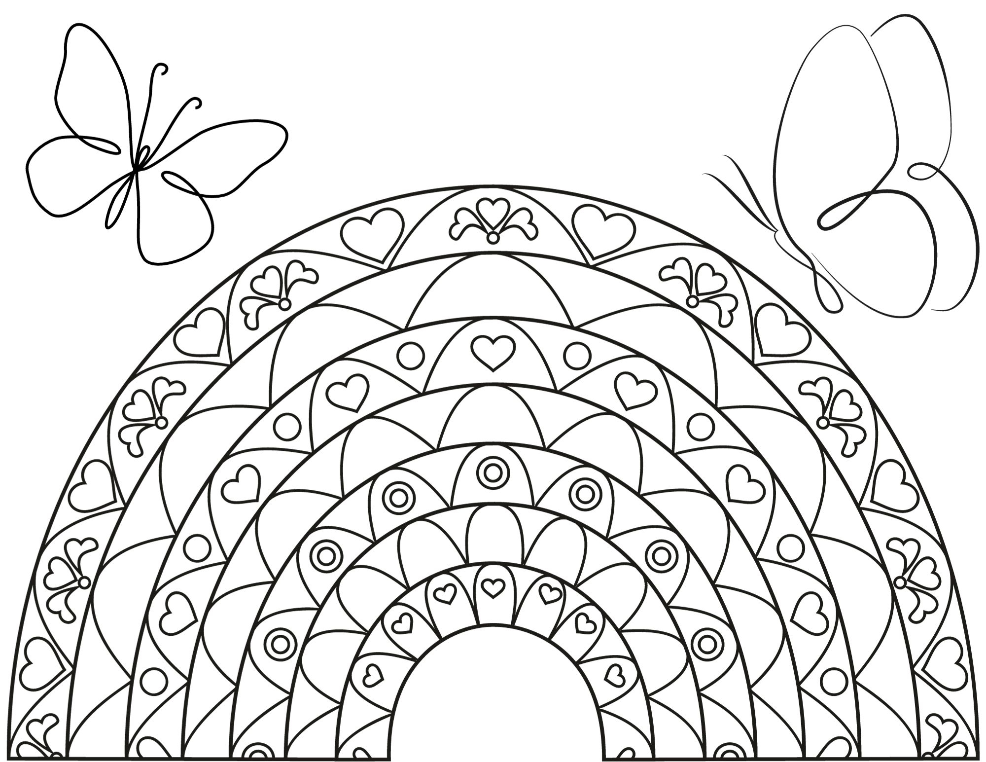 Free Rainbow Coloring Pages To Print Crafty Morning
