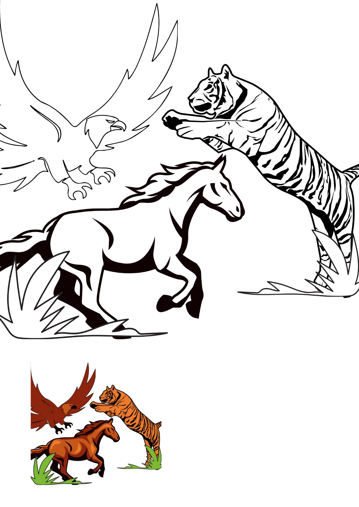 coloring pages of realistic animals coloring pages of realistic animals