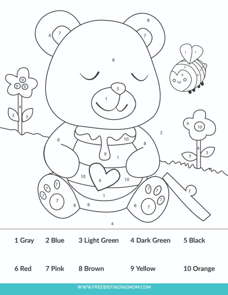 free printable color by number for kids free printable color by number for kids
