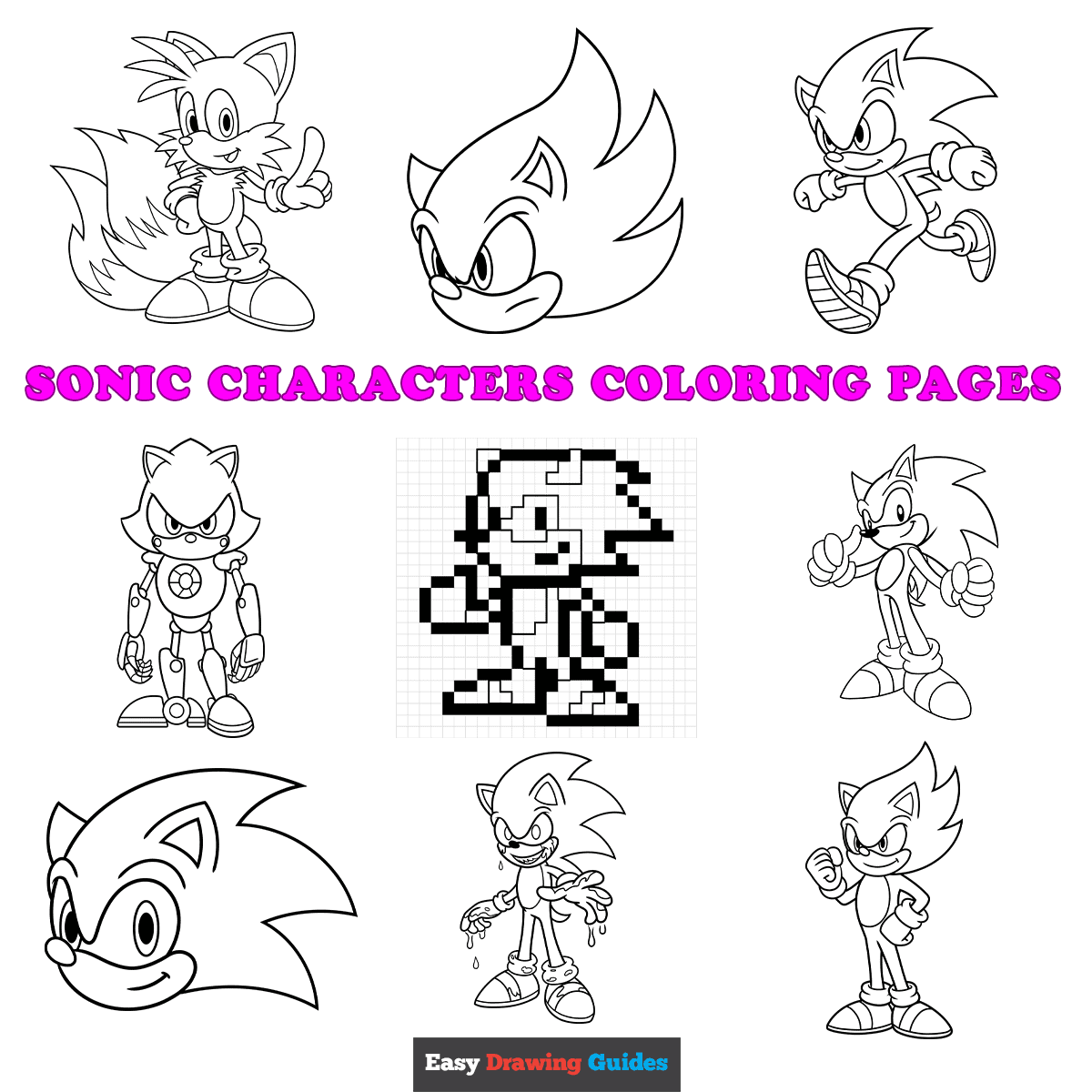 Free Sonic Character Coloring Pages For Kids 10 Printable Sheets Free Sonic Character Coloring Pages For Kids 10 Printable Sheets