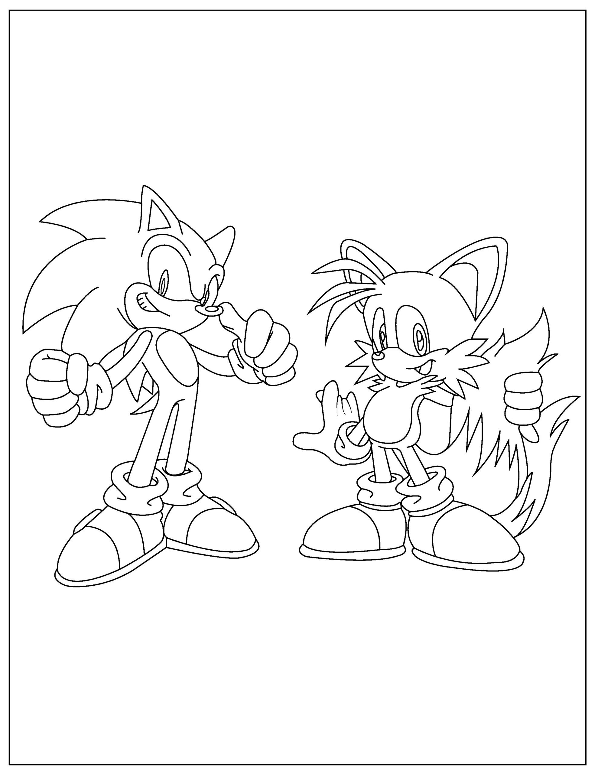 Free Sonic Coloring Pages For Kids Printable PDF  Free Sonic Coloring Pages For Kids Printable PDF