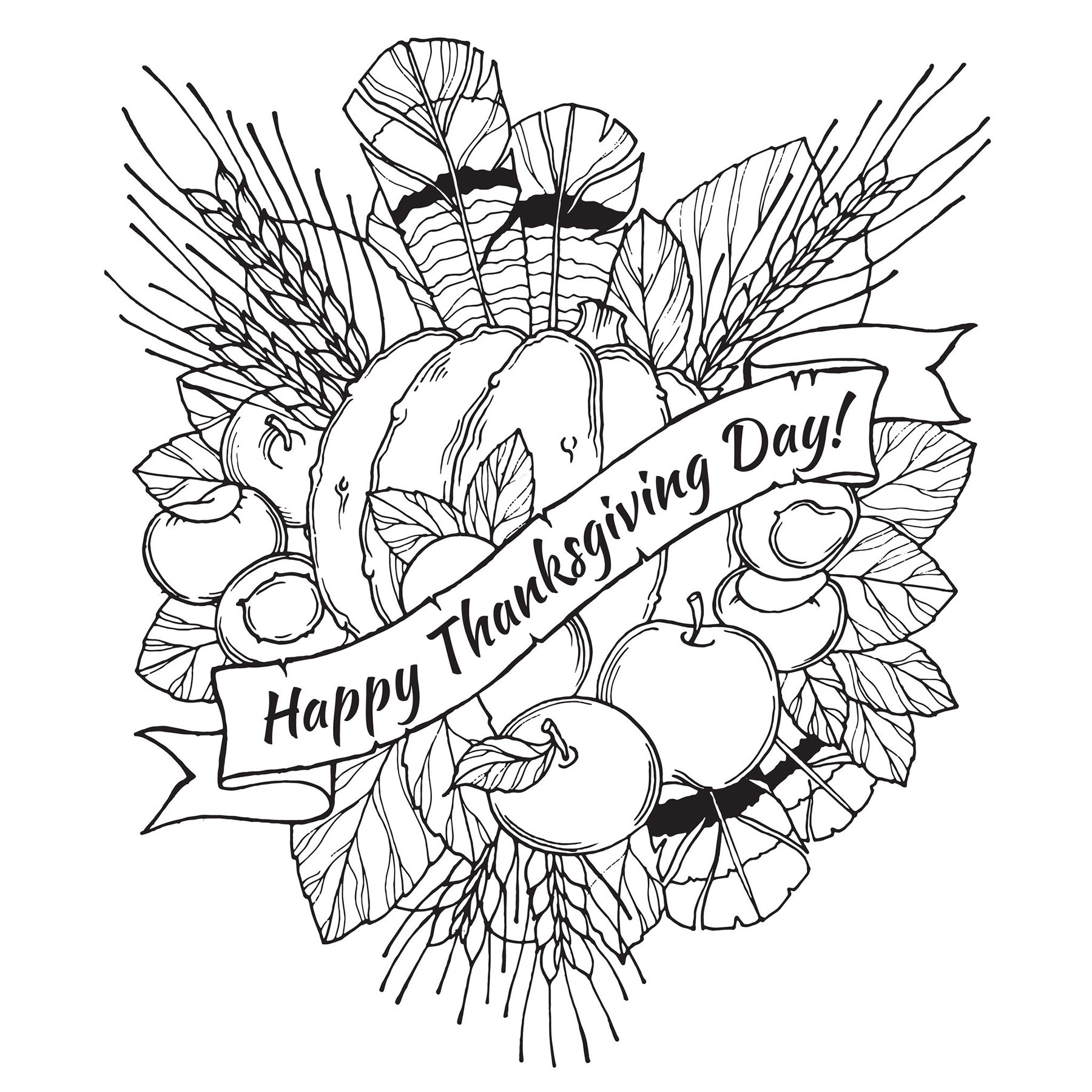 Free Thanksgiving Coloring Page To Download Thanksgiving Coloring Pages For Kids