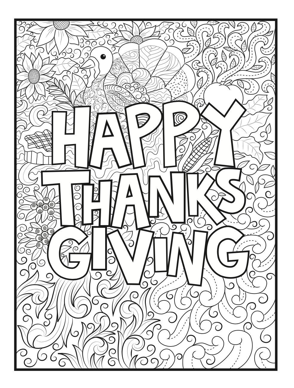 Free Thanksgiving Colouring Sheet For Adults The gingerbread house co uk Free Thanksgiving Colouring Sheet For Adults The gingerbread house co uk