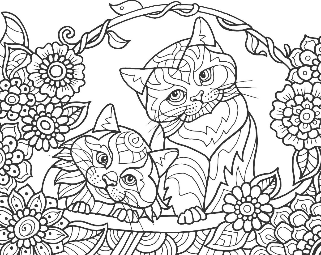 Freebie Friday Cats Kittens And Wildcats Adult Coloring Book TY Page Freebie Friday Cats Kittens And Wildcats Adult Coloring Book TY Page