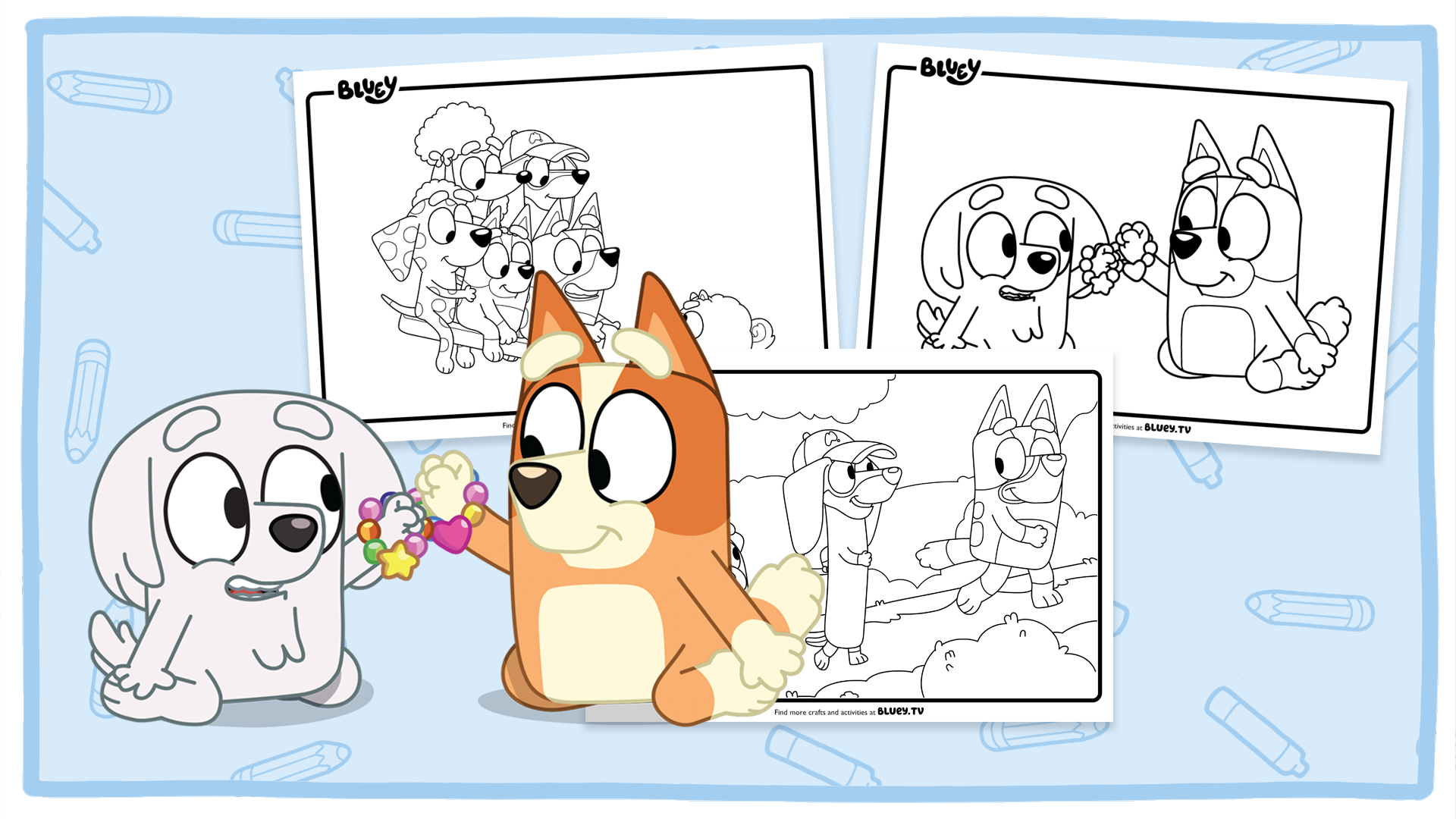 bluey and friends coloring pages bluey and friends coloring pages