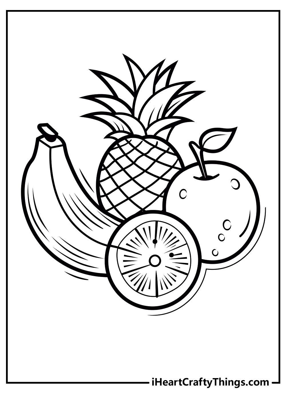 Fruit Coloring Pages 100 Free Printables  Fruit Coloring Pages 100 Free Printables