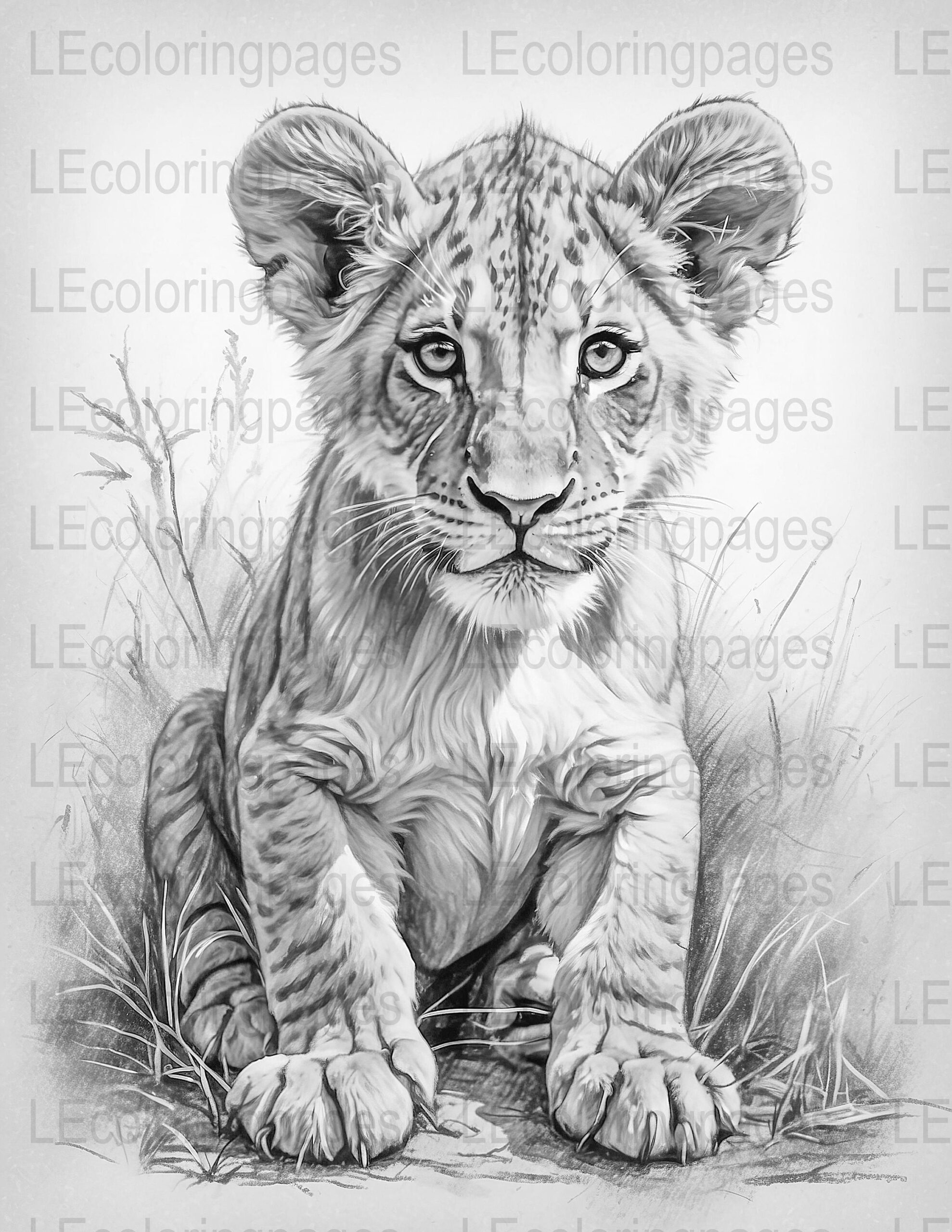 Grayscale Lion Cub Adult Coloring Page Printable Jungle Animal Relaxation Art Digital Download Nature Inspired Stress Relief JPG Etsy Denmark Grayscale Lion Cub Adult Coloring Page Printable Jungle Animal Relaxation Art Digital Download Nature Inspired Stress Relief JPG Etsy Denmark