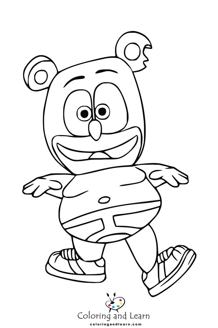 Gummy Bear Coloring Pages Coloringandlearn Gummy Bear Coloring Pages Coloringandlearn