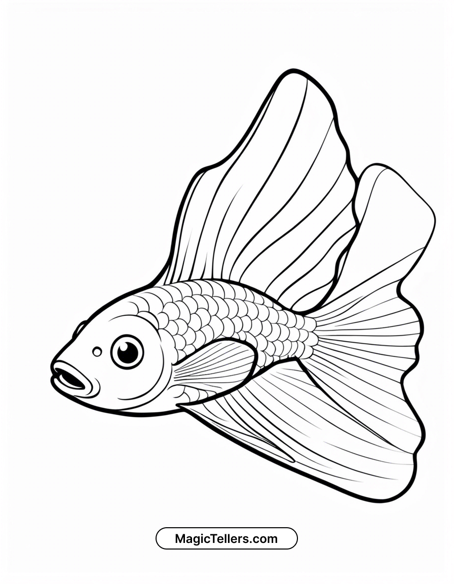 Guppy Coloring Page