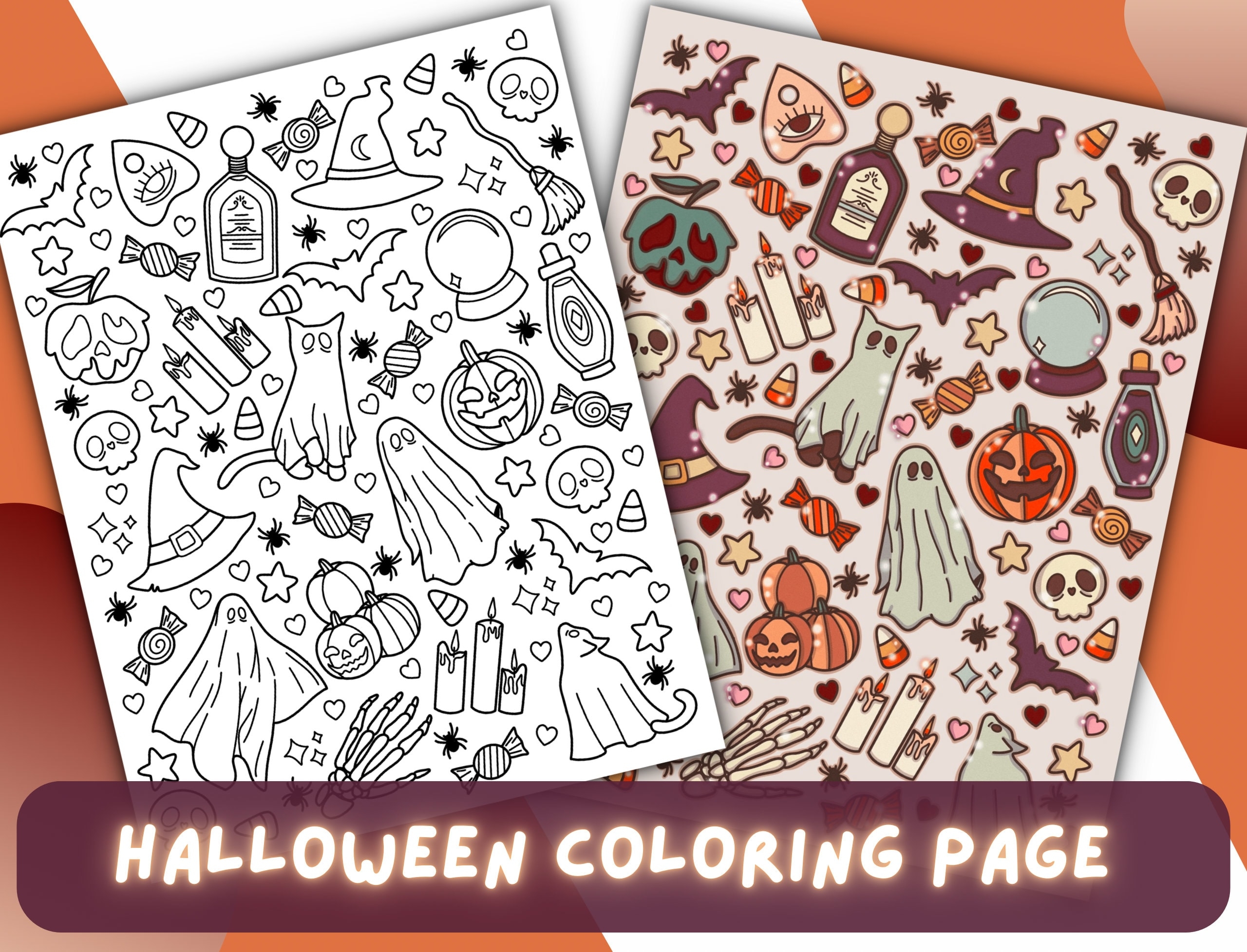 aesthetic halloween coloring pages