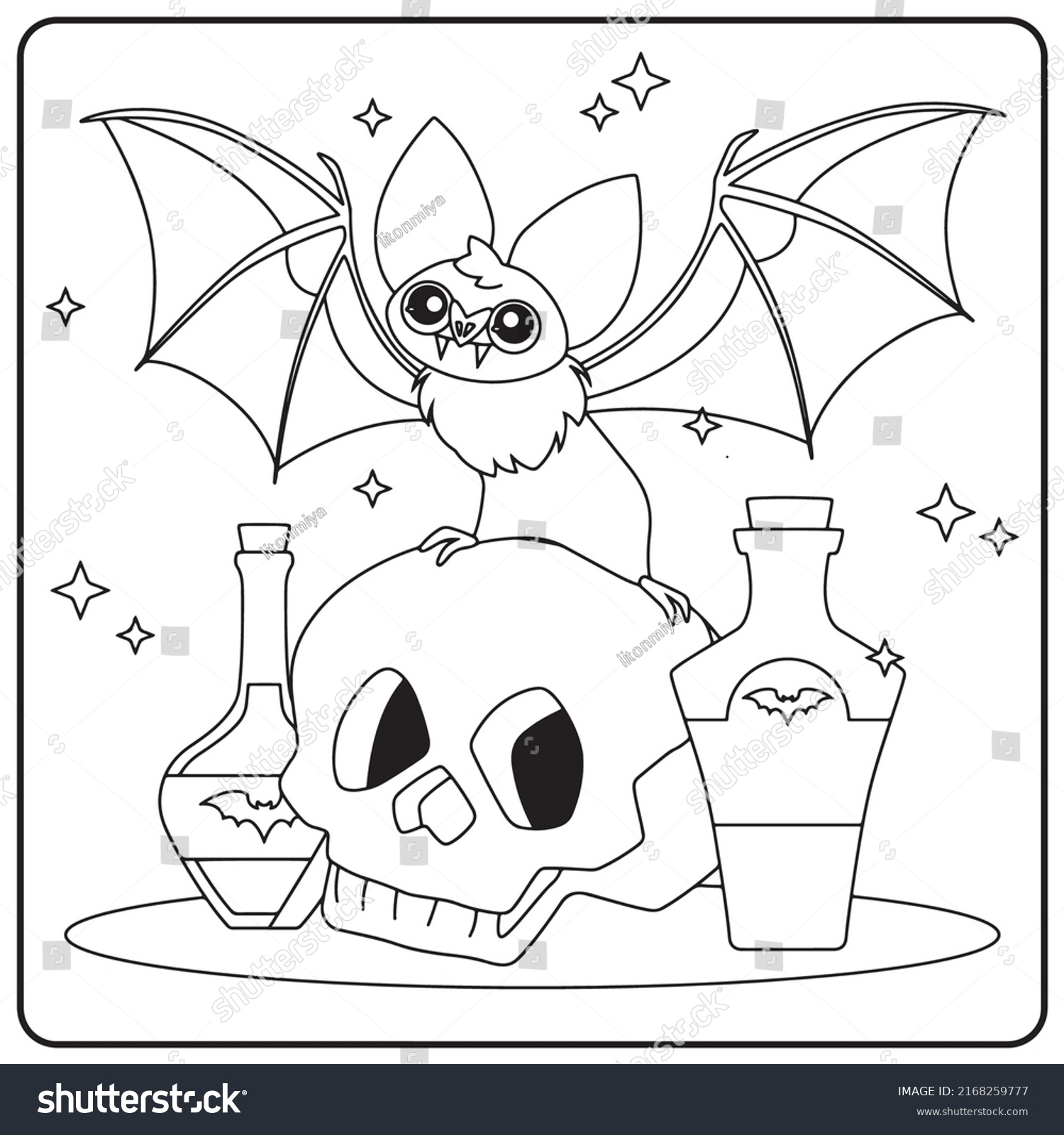 Halloween Bat Coloring Pages Kids Stock Vector Royalty Free 2168259777 Shutterstock Halloween Bat Coloring Pages Kids Stock Vector Royalty Free 2168259777 Shutterstock