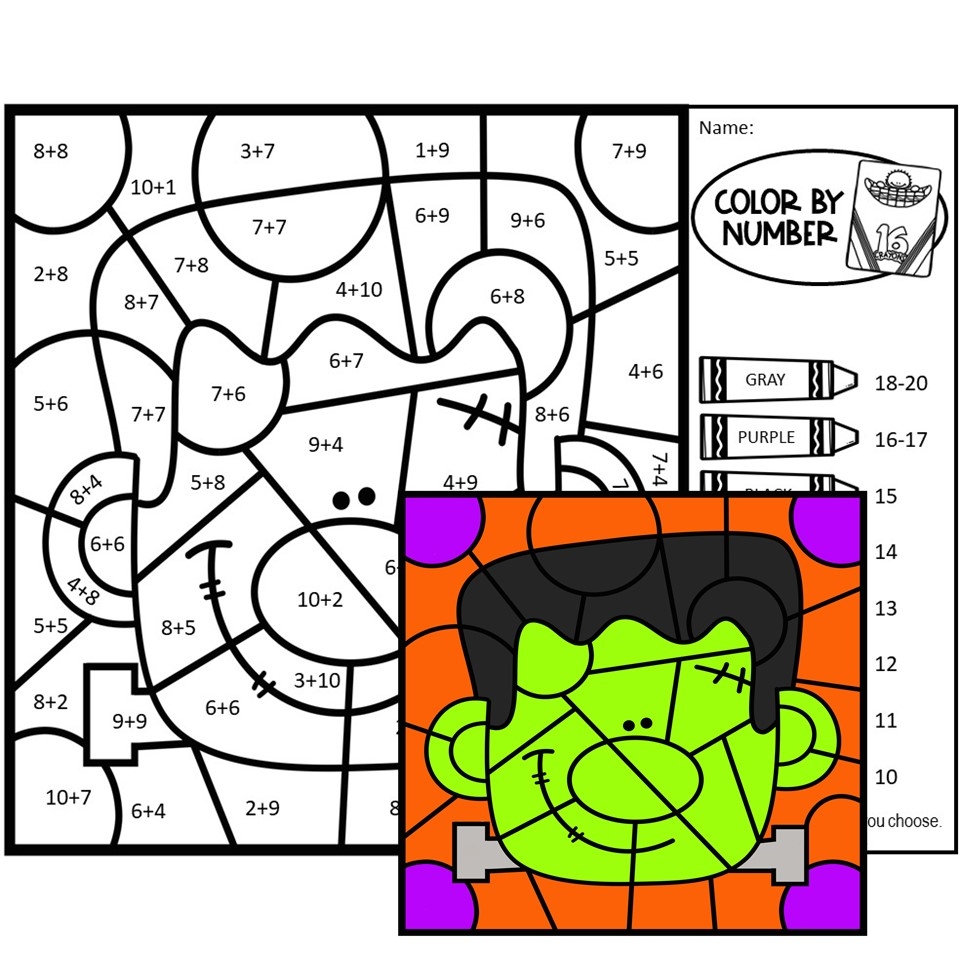 Halloween Color By Number Addition To 10 And 20 Halloween Color By Code Addition To 10 And 20 Halloween Coloring Pages Classful Halloween Color By Number Addition To 10 And 20 Halloween Color By Code Addition To 10 And 20 Halloween Coloring Pages Classful