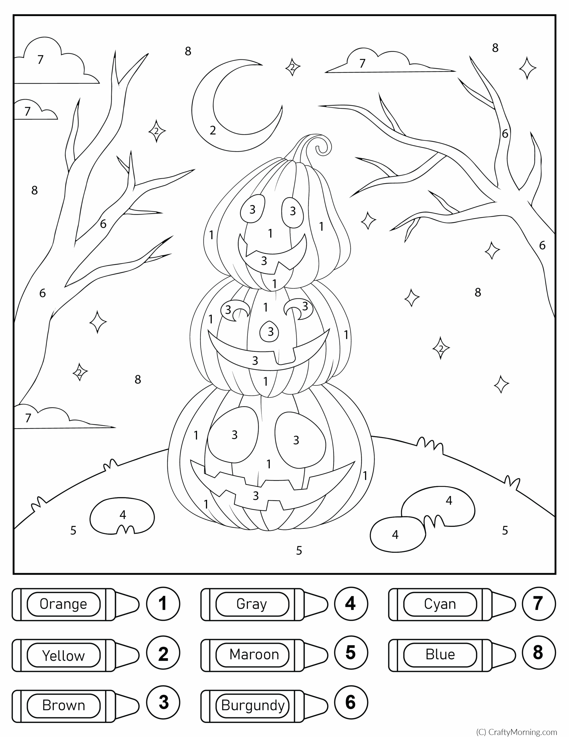 Halloween Color By Number Printable Crafty Morning Halloween Color By Number Printable Crafty Morning