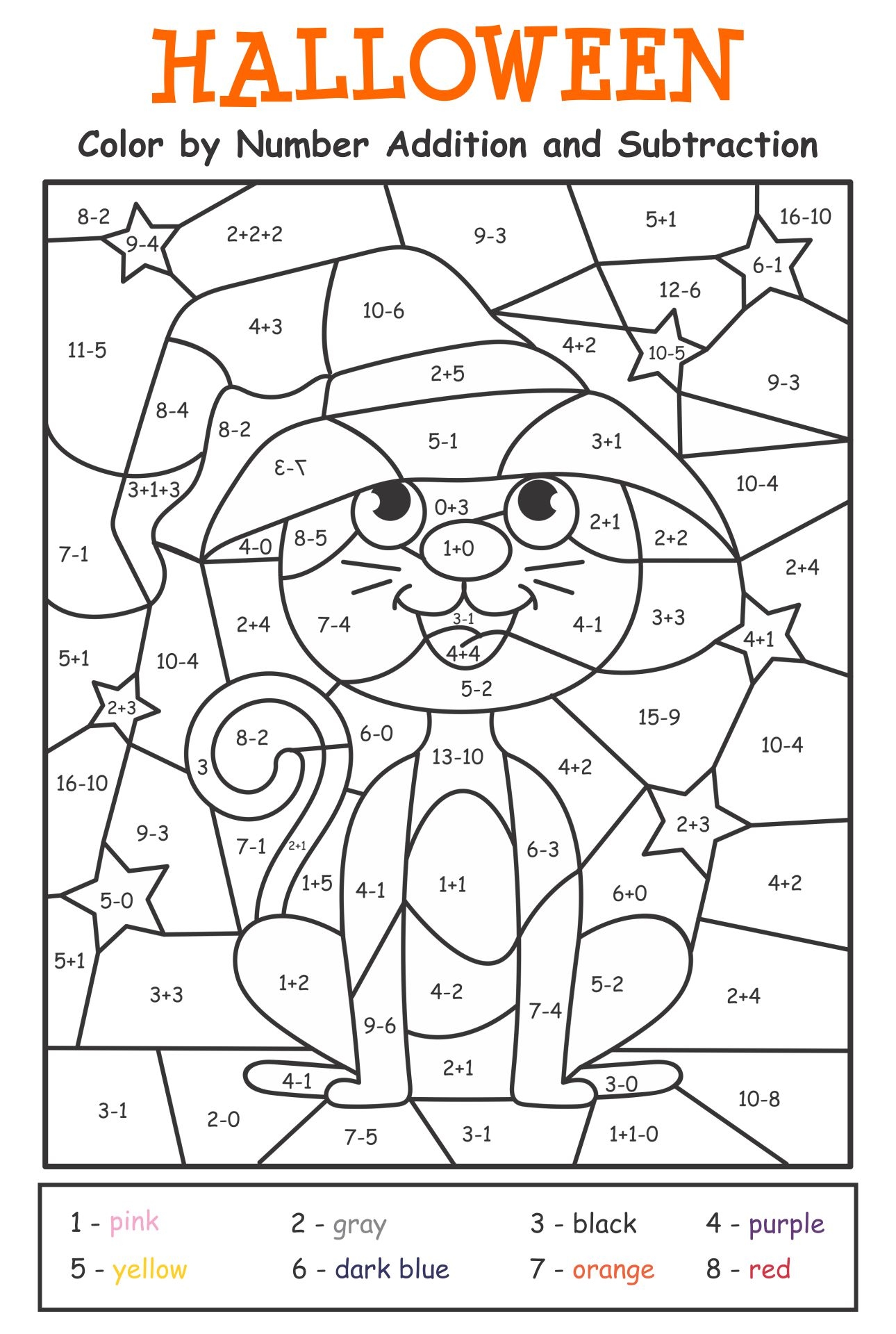 halloween color by number coloring pages halloween color by number coloring pages