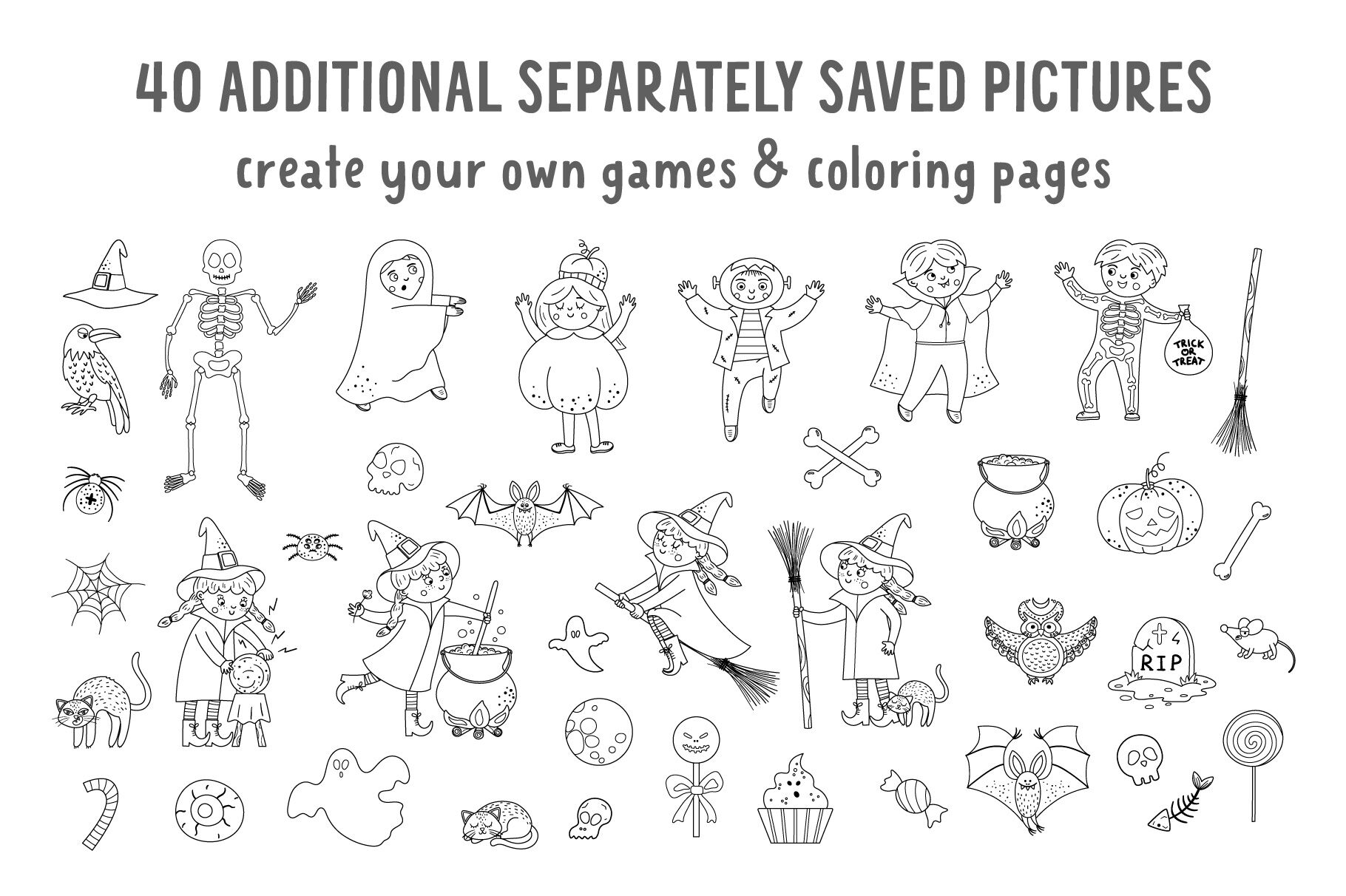 Halloween Coloring Games By Lexi Claus TheHungryJPEG