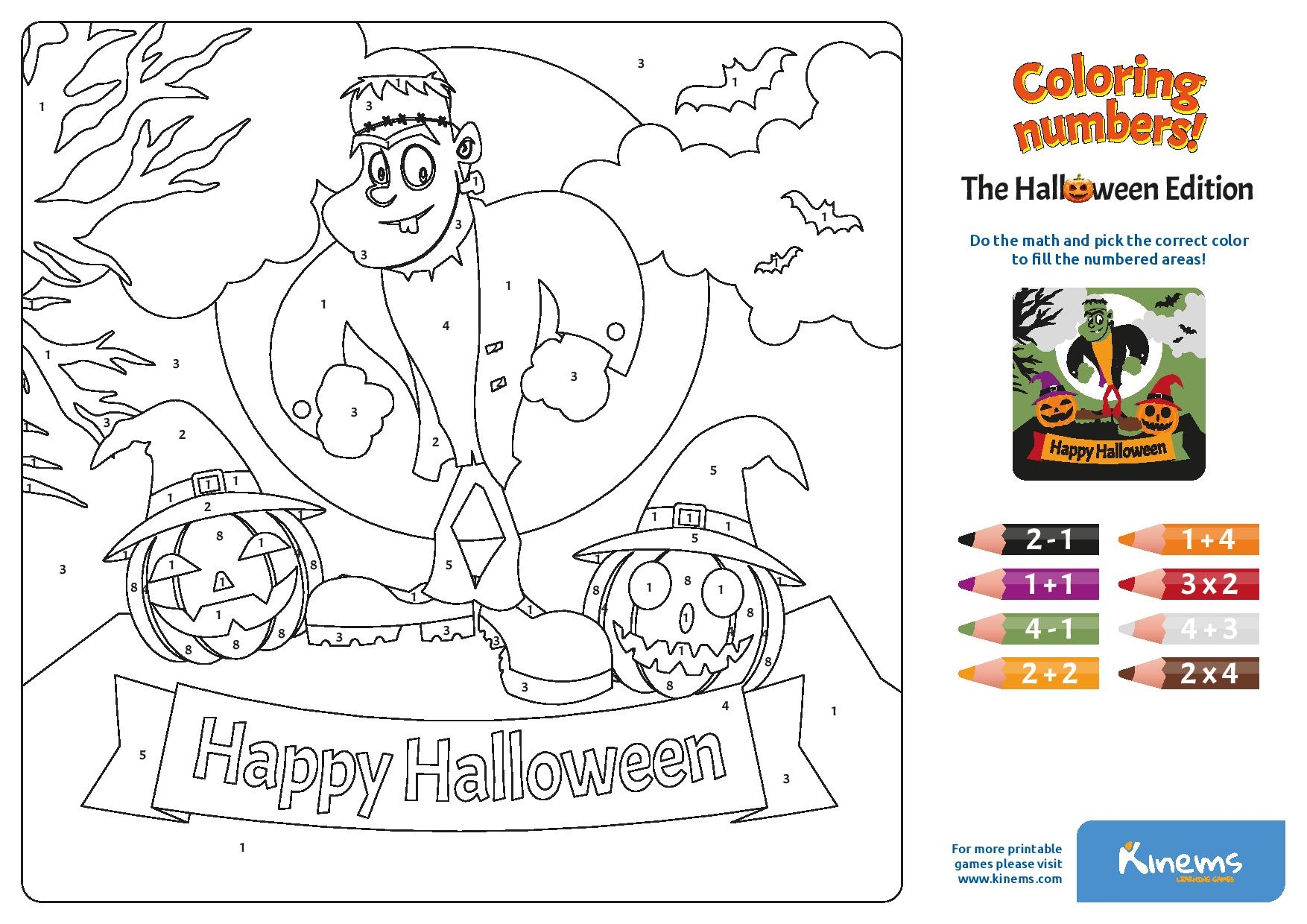 halloween coloring pages with numbers halloween coloring pages with numbers