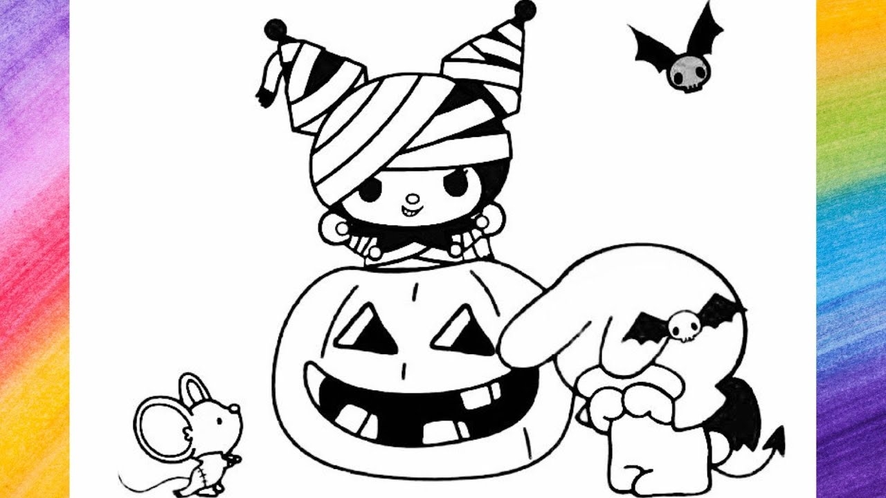 Halloween Coloring Page Kuromi My Melody YouTube Halloween Coloring Page Kuromi My Melody YouTube