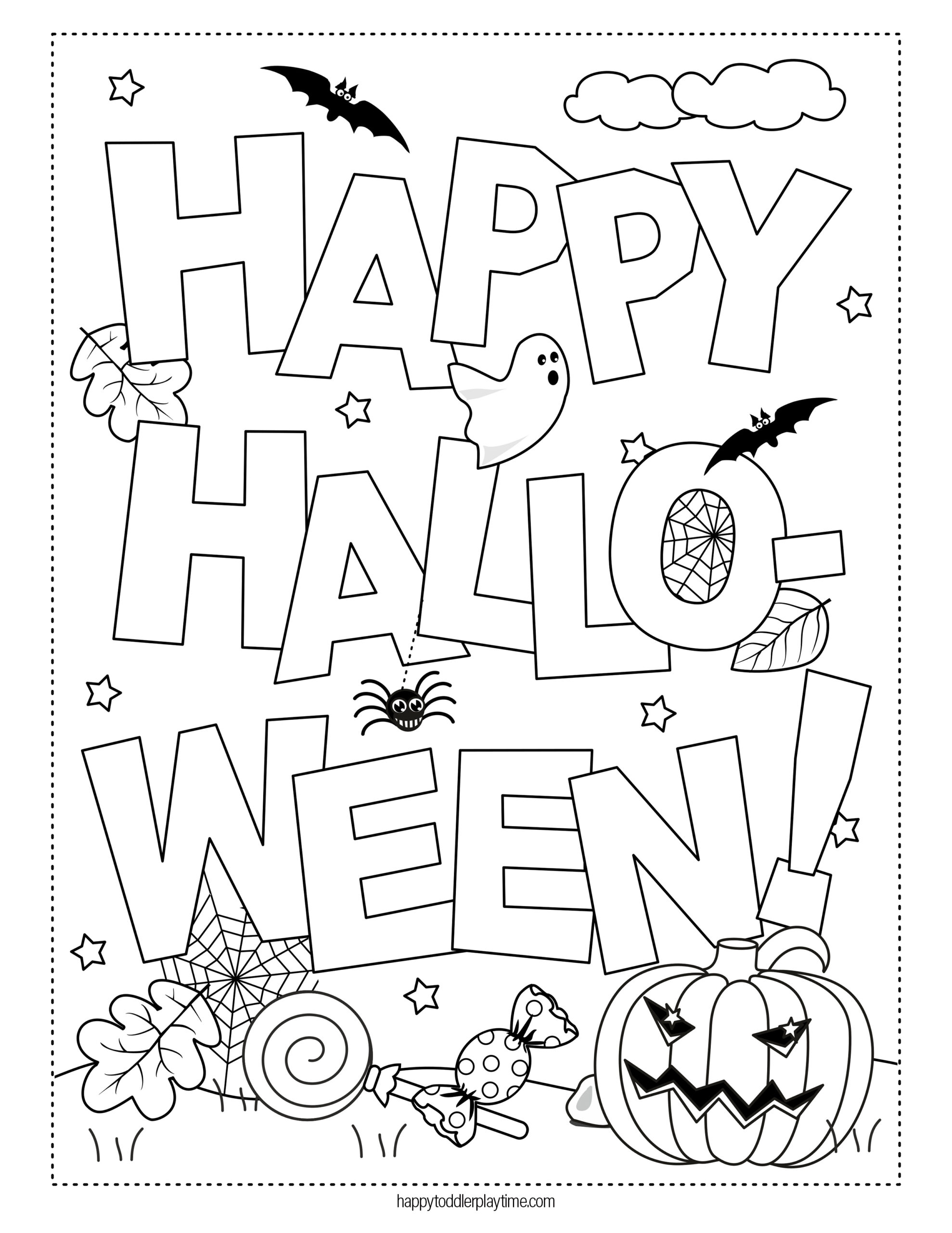 Halloween Coloring Pages For Kids Happy Toddler Playtime Halloween Coloring Pages For Kids Happy Toddler Playtime