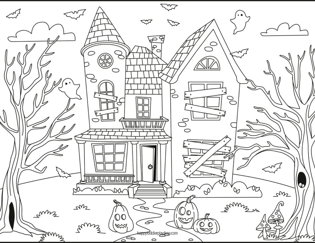halloween coloring page for kids