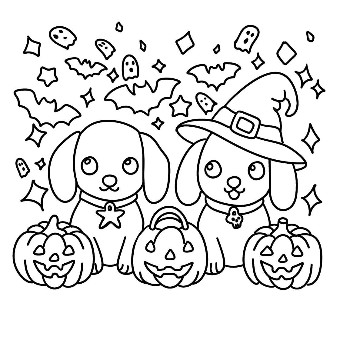 animal halloween coloring pages