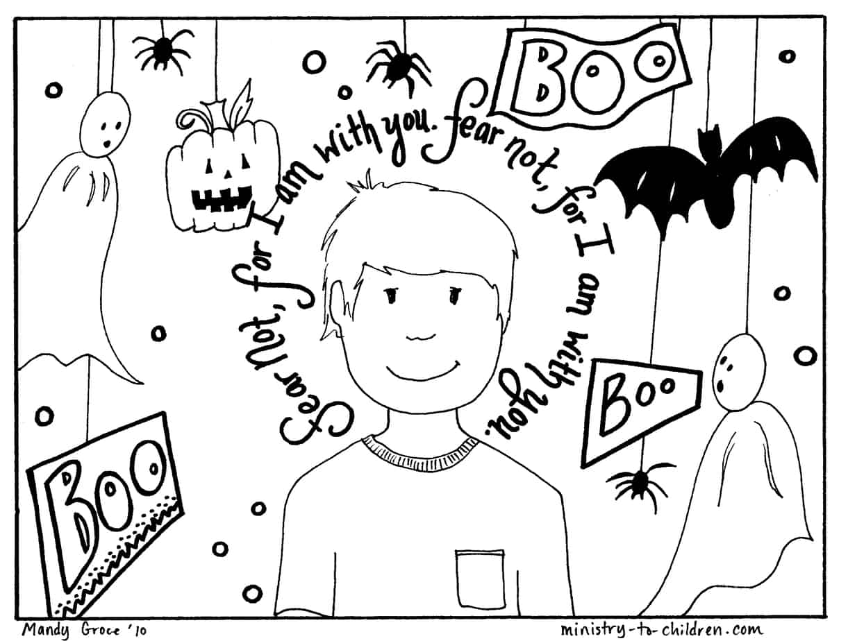 Halloween Coloring Pages Religious Christian Do Not Fear  Halloween Coloring Pages Religious Christian Do Not Fear
