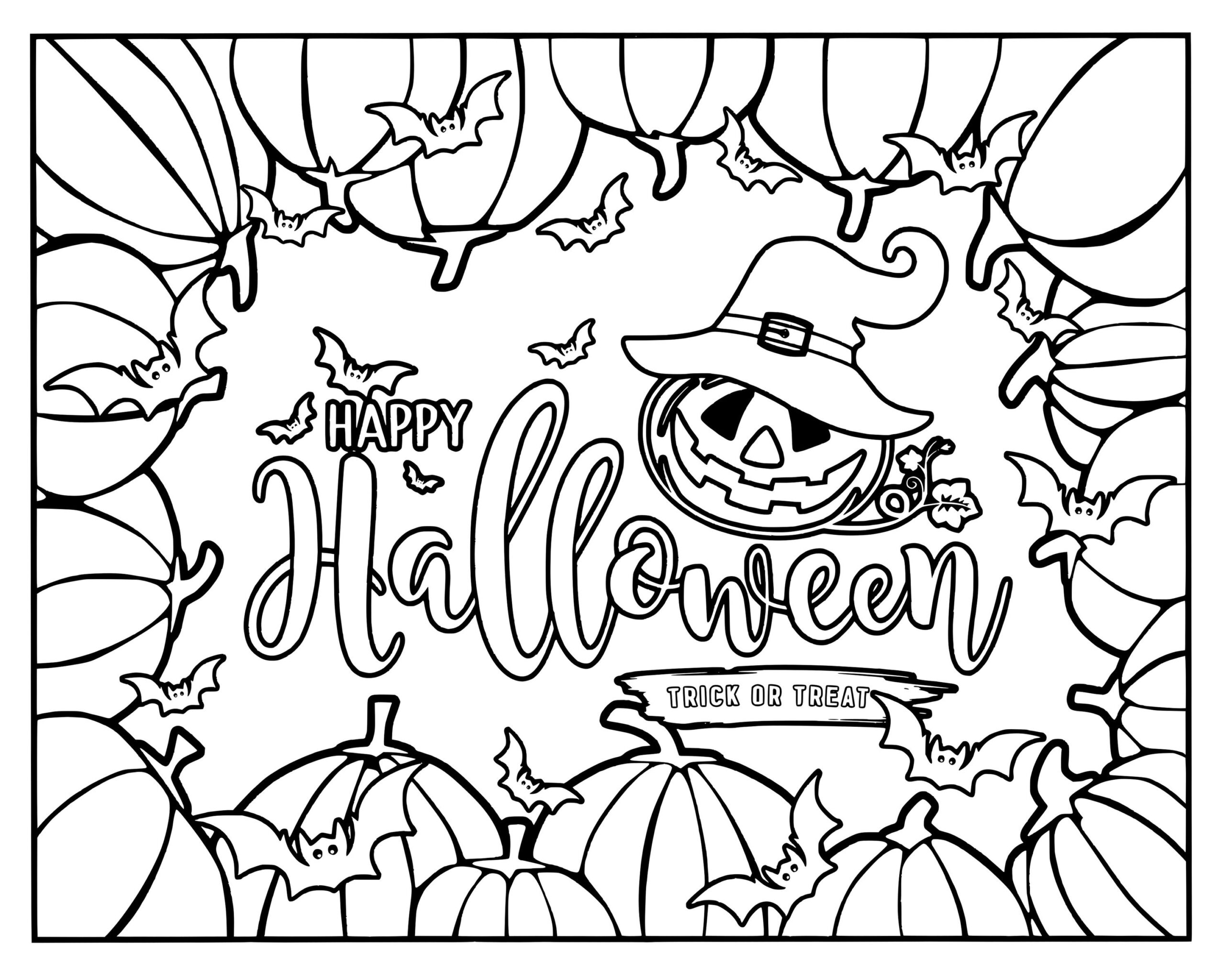 Halloween Coloring Pages Spooky Witch Pumpkin Ghost Designs digital Download Etsy Halloween Coloring Pages Spooky Witch Pumpkin Ghost Designs digital Download Etsy