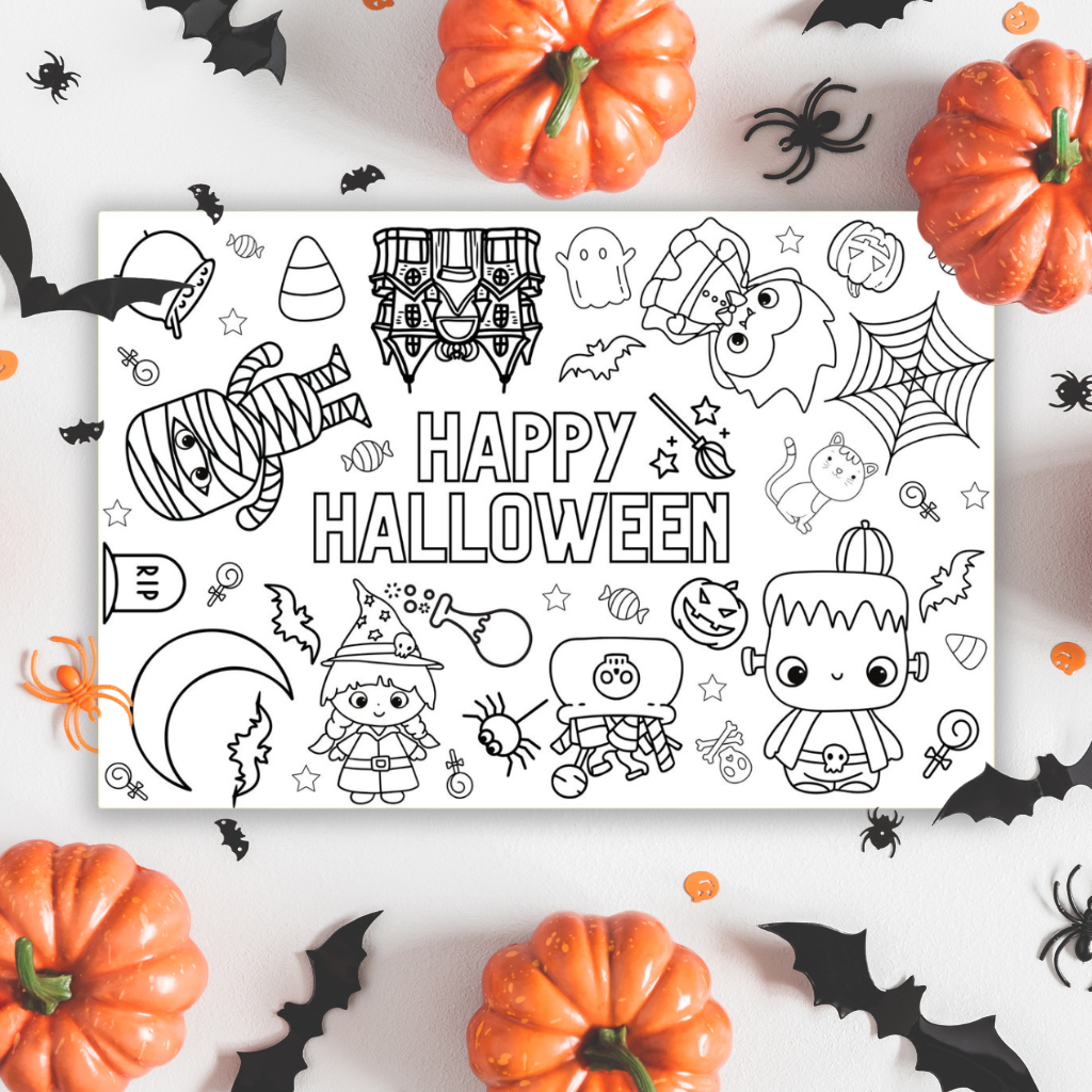 Halloween Coloring Poster Digital Download My Preschool Place Halloween Coloring Poster Digital Download My Preschool Place