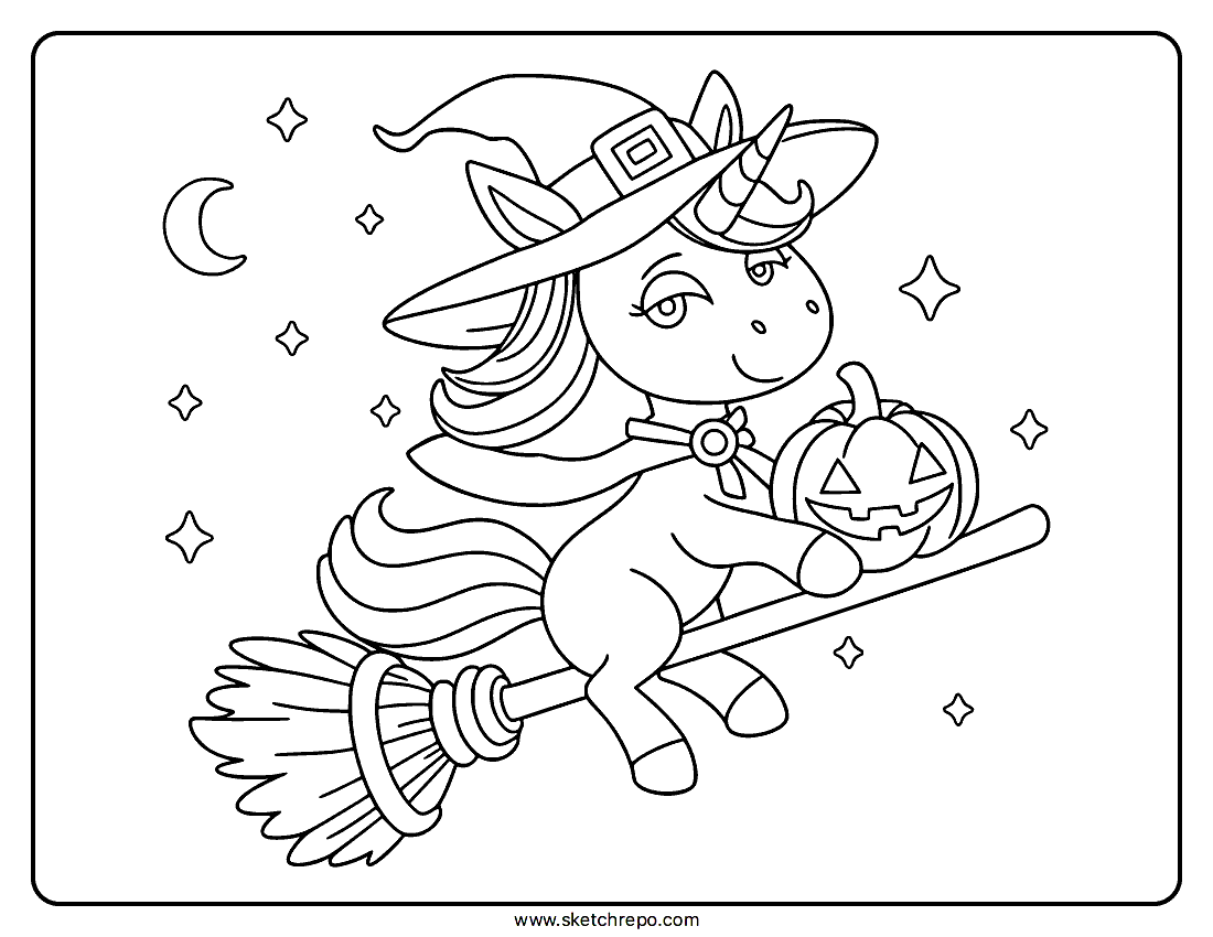 Halloween Coloring Sheet Sketch Repo