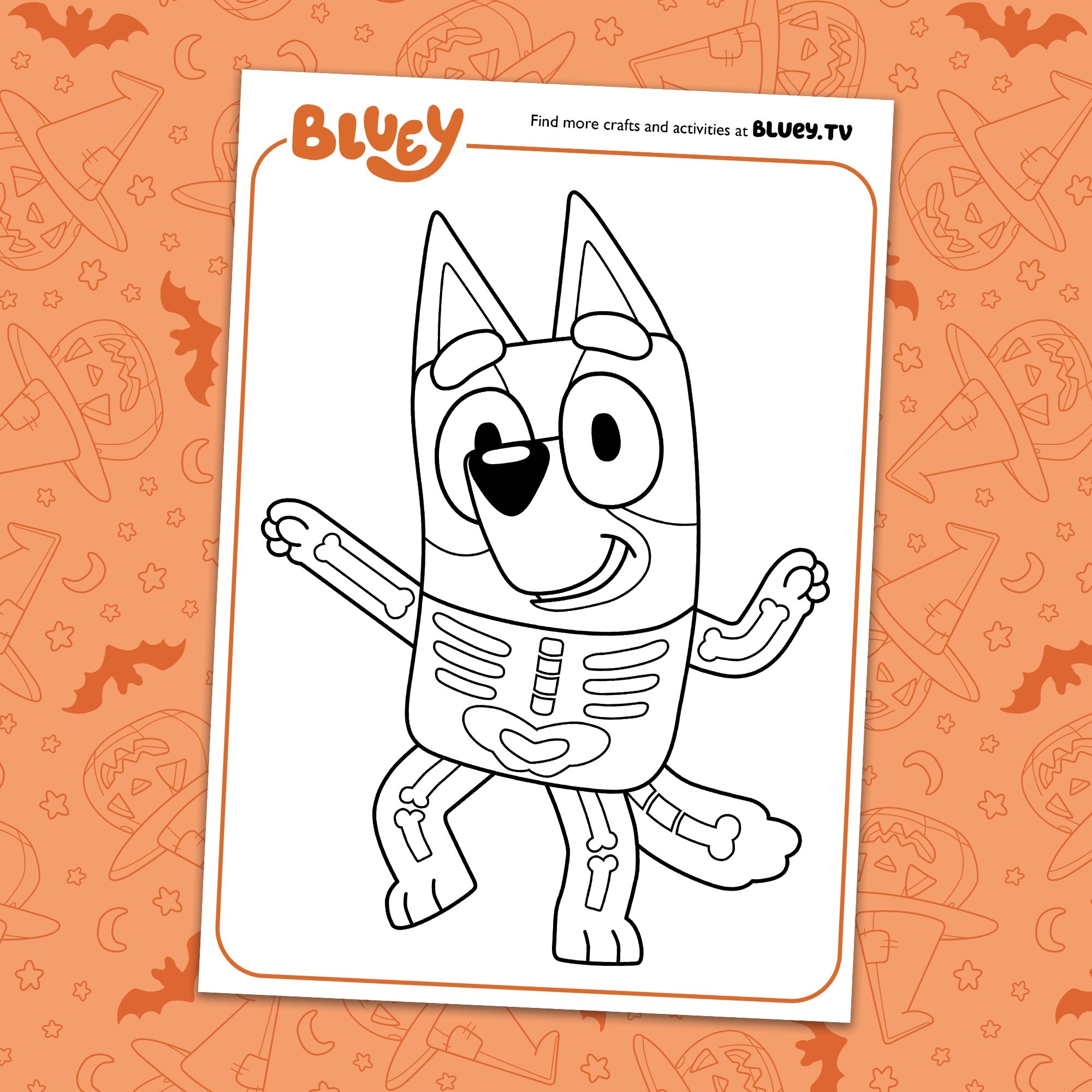 Halloween Costume Colouring Sheets Bluey Official Website Halloween Costume Colouring Sheets Bluey Official Website