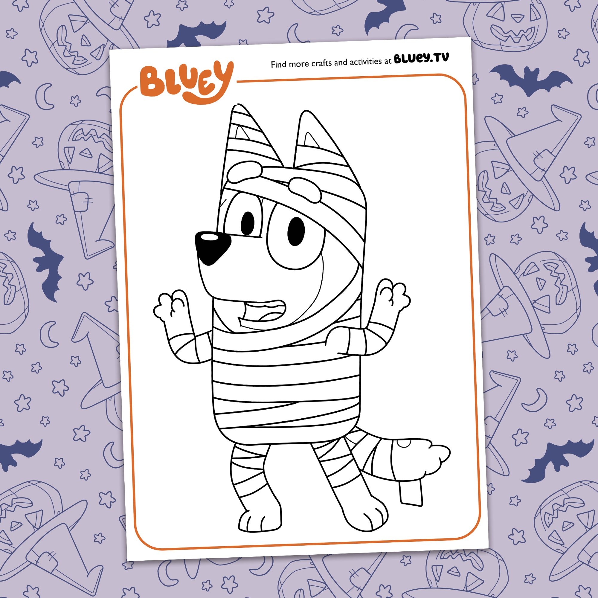 Halloween Costume Colouring Sheets Bluey Official Website Halloween Costume Colouring Sheets Bluey Official Website