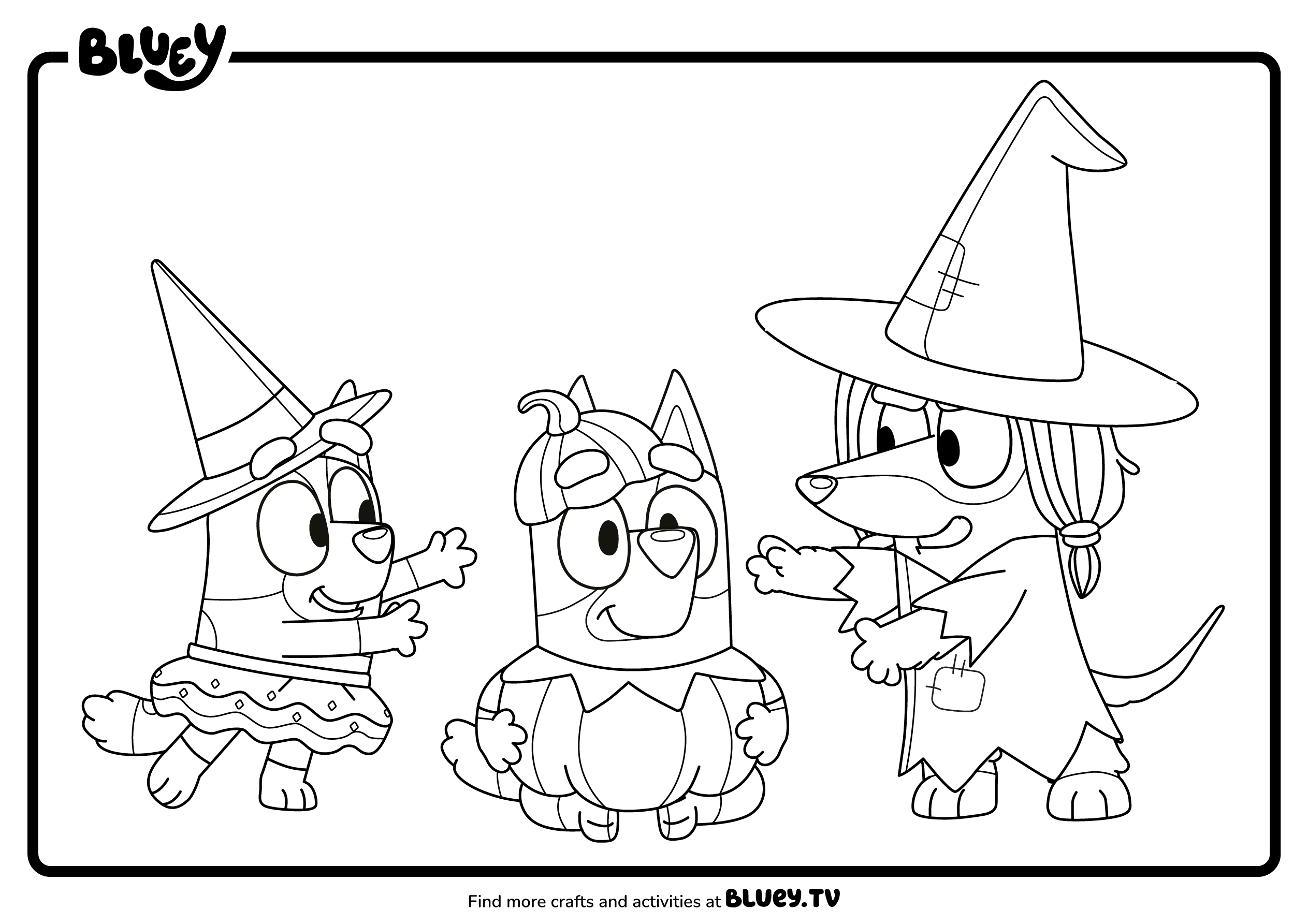 Halloween Friends Colouring Sheets Bluey Official Website Halloween Friends Colouring Sheets Bluey Official Website