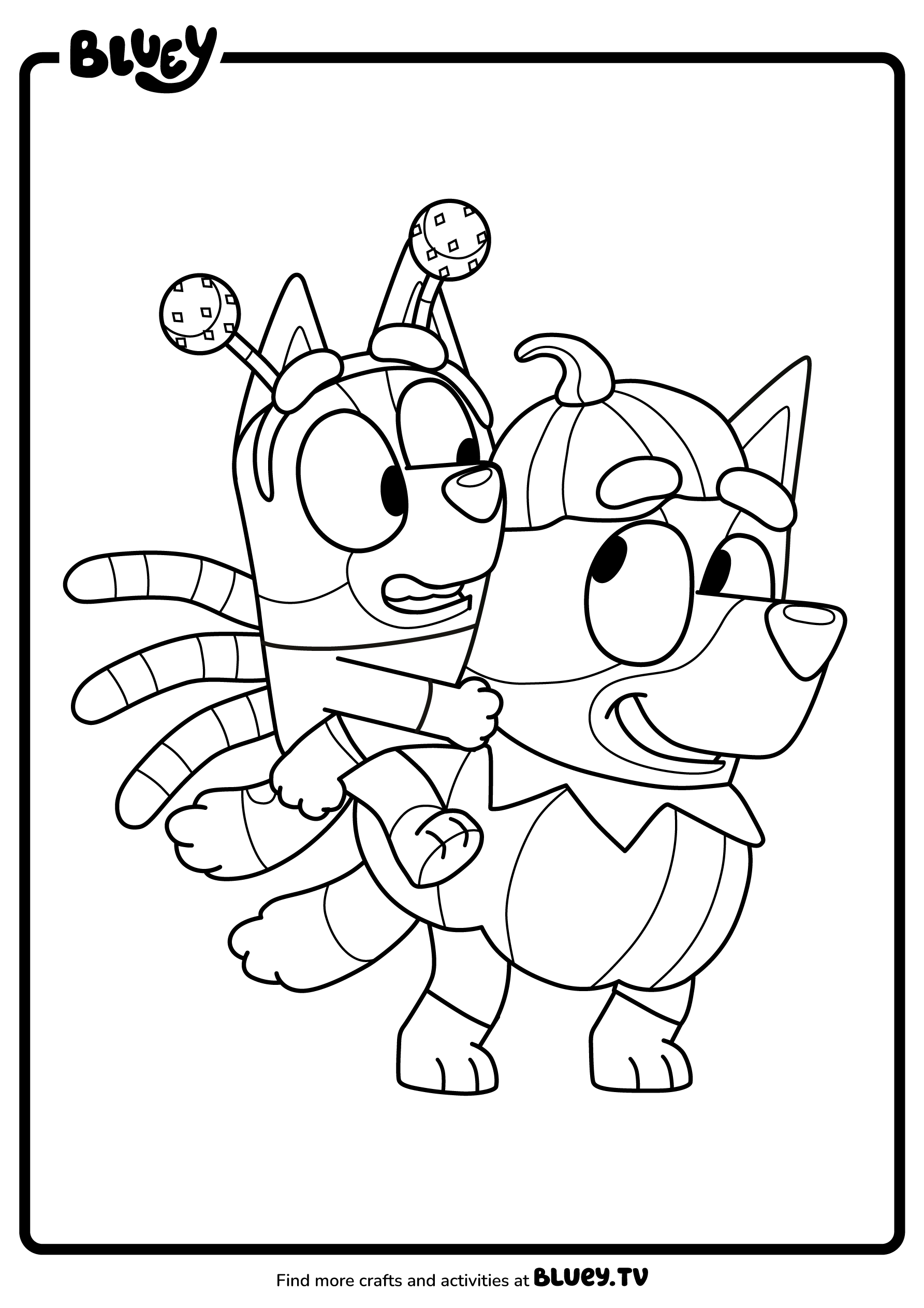 Halloween Friends Colouring Sheets Bluey Official Website