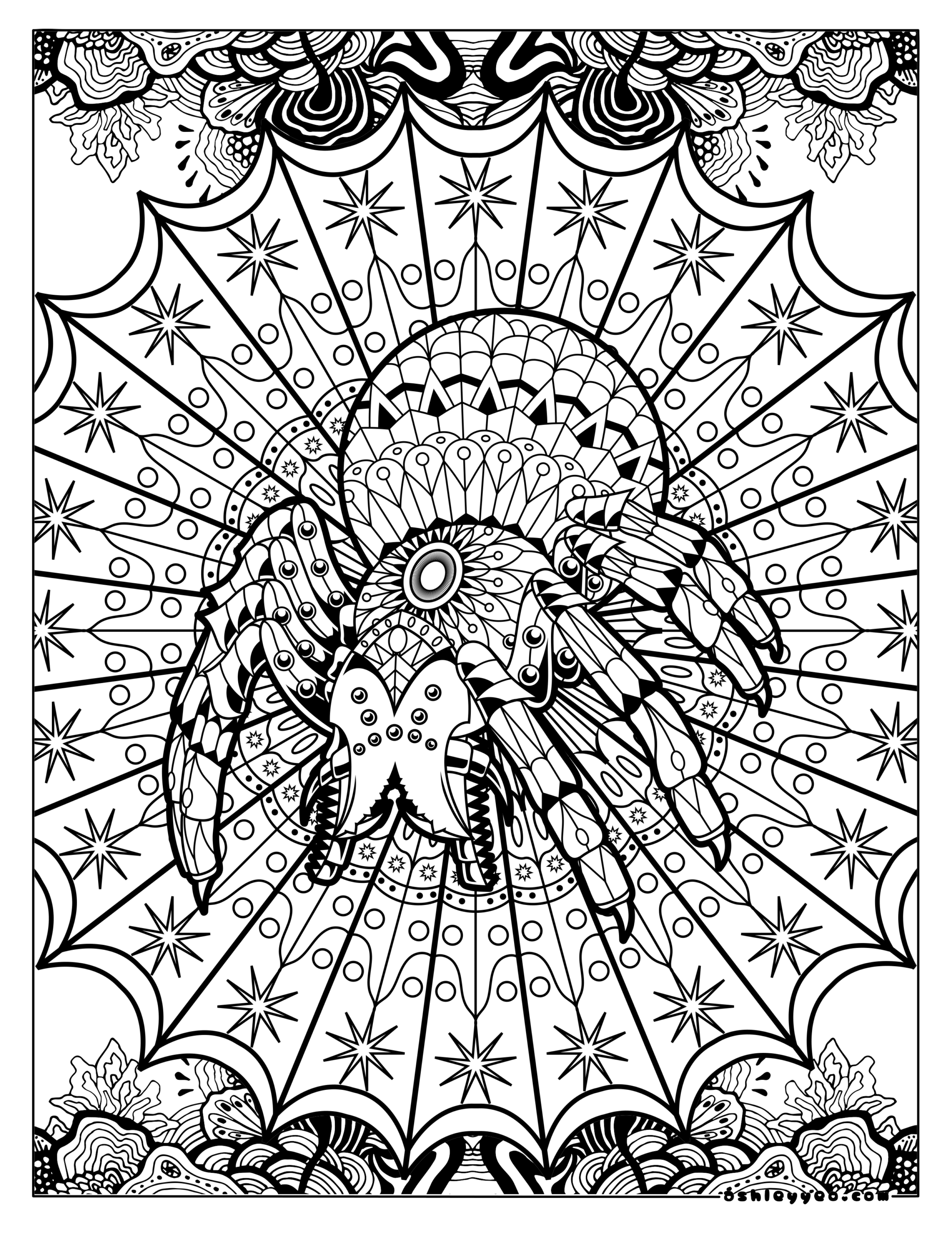 Halloween Mandala Coloring Pages For Kids And Adults Ashley Yeo Halloween Mandala Coloring Pages For Kids And Adults Ashley Yeo