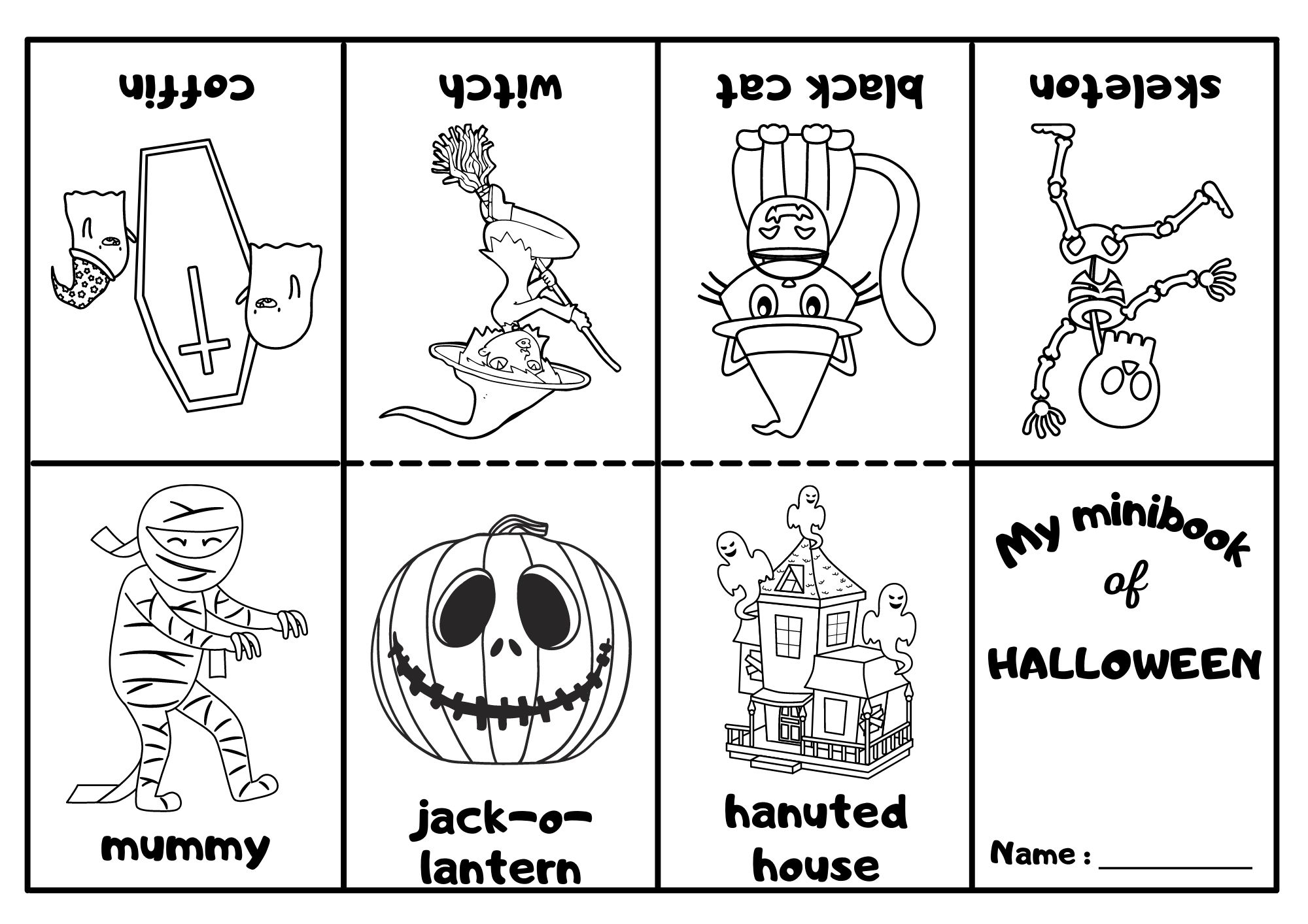 Halloween Mini Coloring Book Ezpzlearn Halloween Mini Coloring Book Ezpzlearn