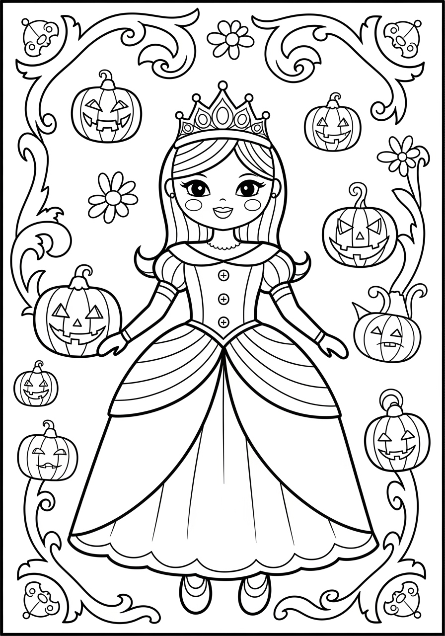 halloween princess coloring pages halloween princess coloring pages