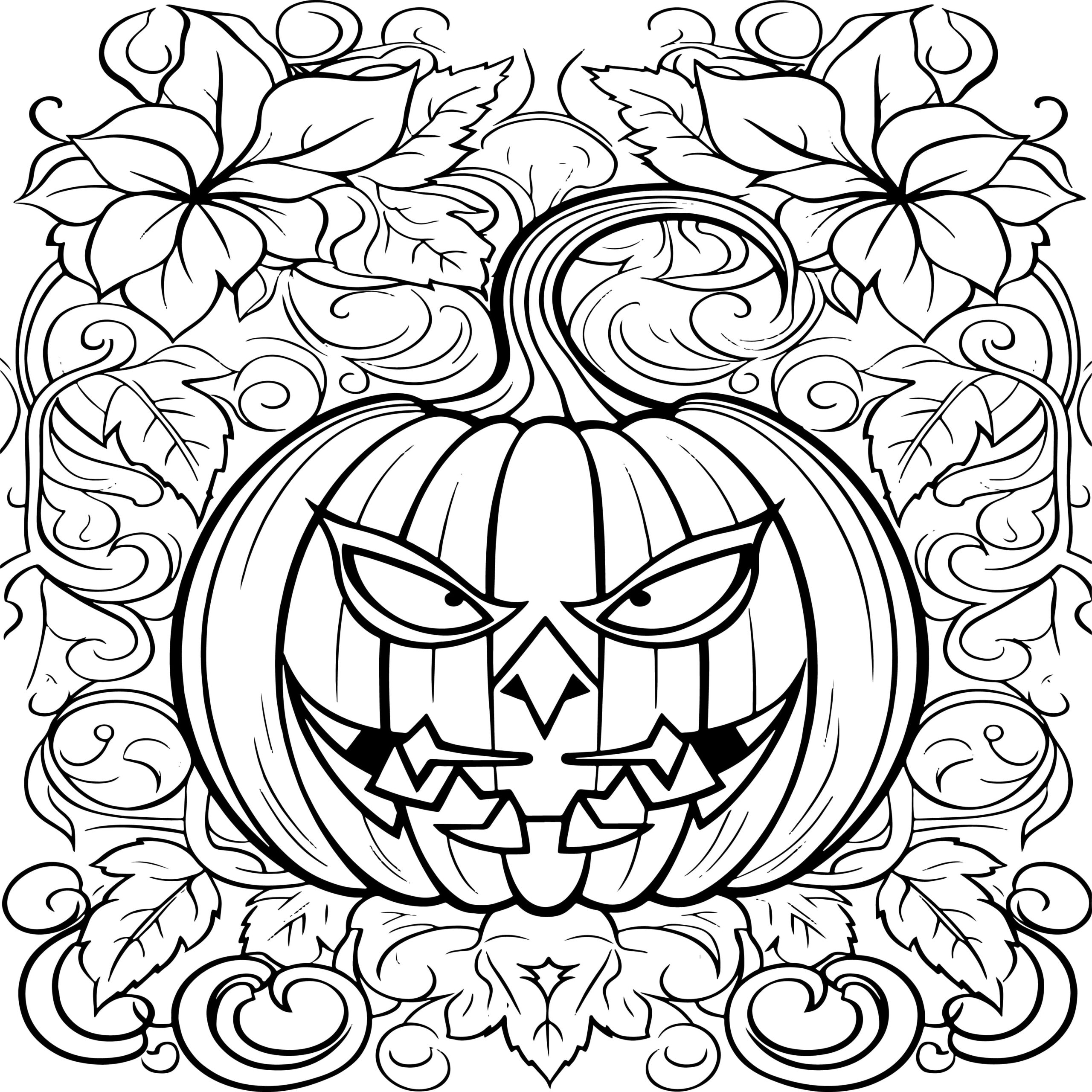 halloween pumpkin coloring page