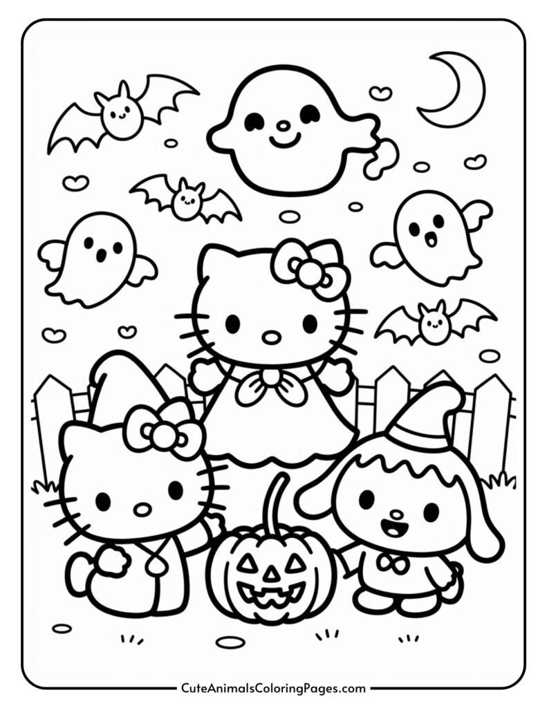 cinnamoroll halloween coloring pages cinnamoroll halloween coloring pages