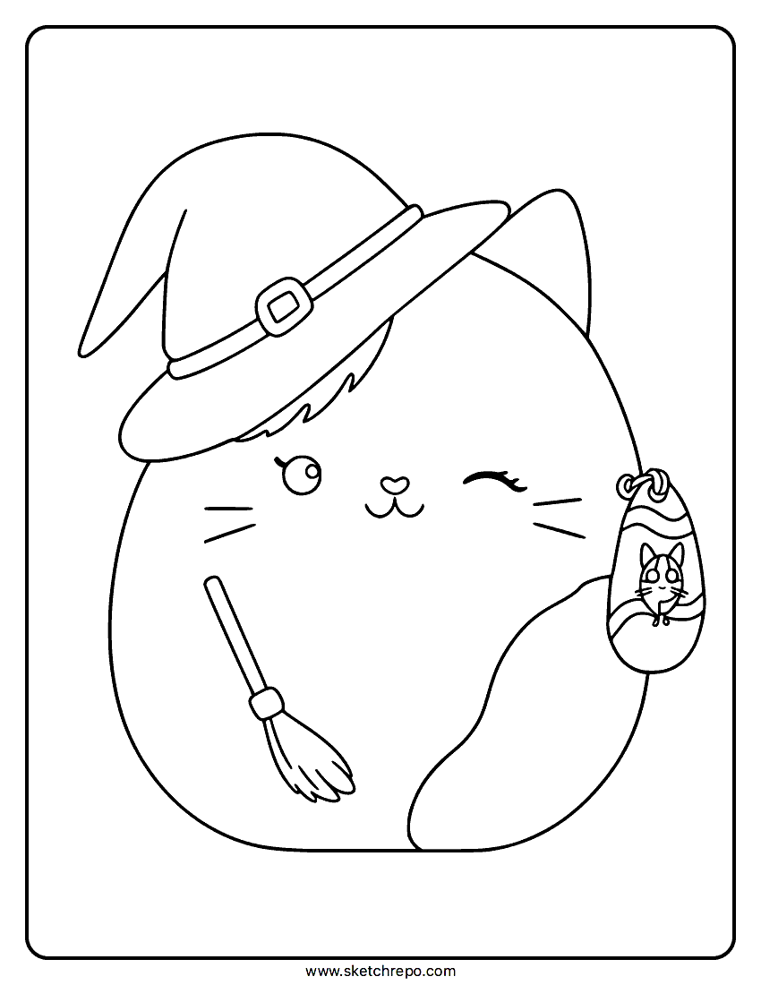 Halloween Squishmallow Coloring Page Sketch Repo