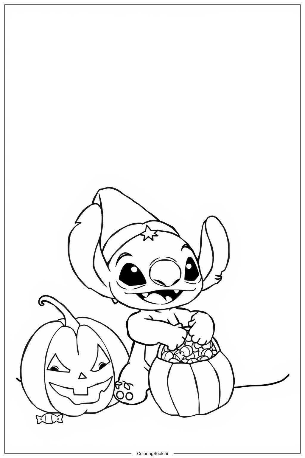 Halloween Stitch Pumpkin Coloring Page Free PDF PNG Printable  Halloween Stitch Pumpkin Coloring Page Free PDF PNG Printable