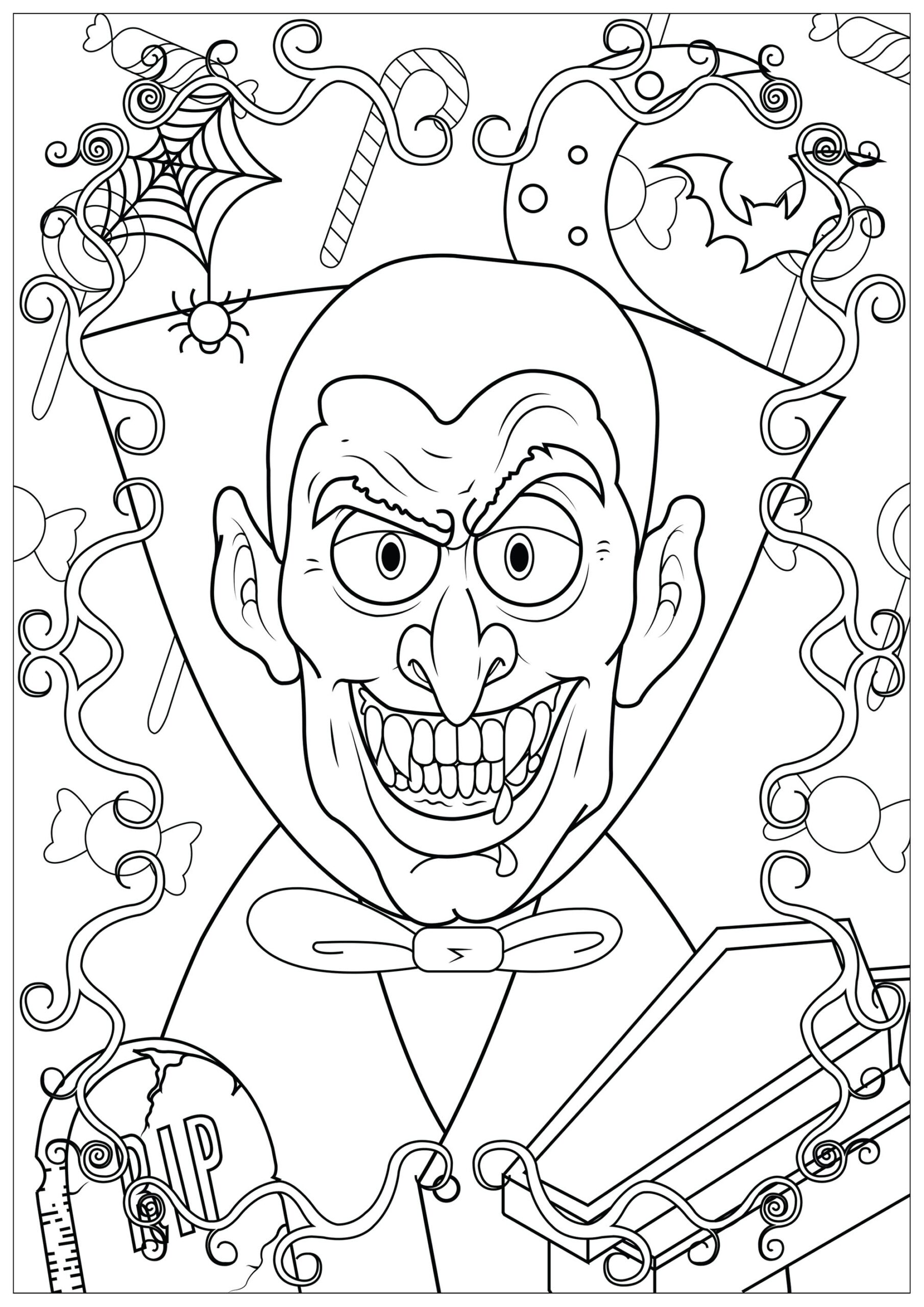 halloween vampire coloring page halloween vampire coloring page