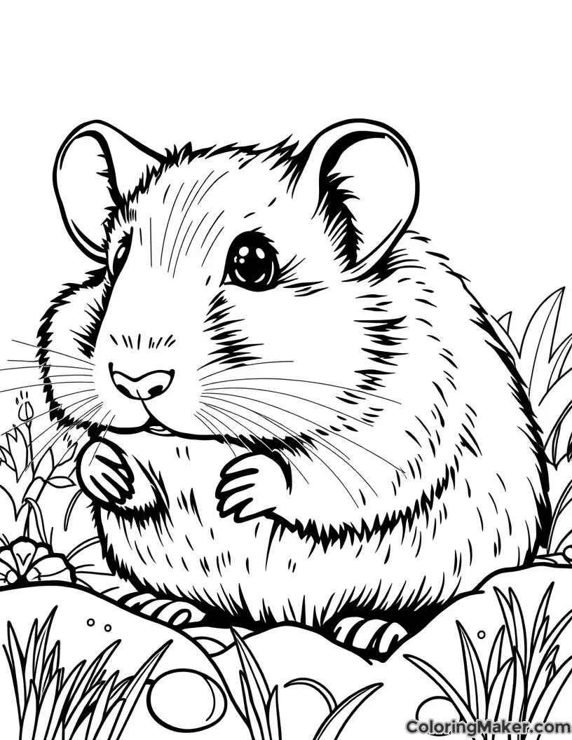 Hamster Coloring Pages 5 Free Printables ColoringMaker