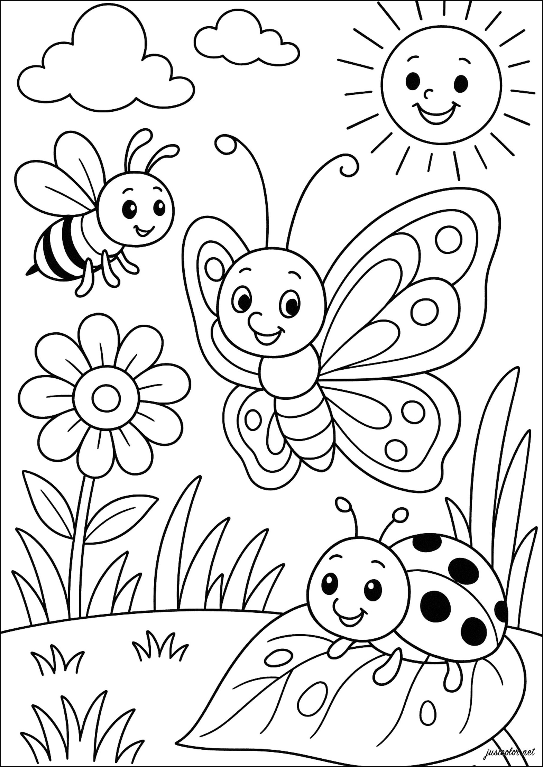 Happy Adventures In The Sunny Garden Butterfly Coloring Pages Happy Adventures In The Sunny Garden Butterfly Coloring Pages