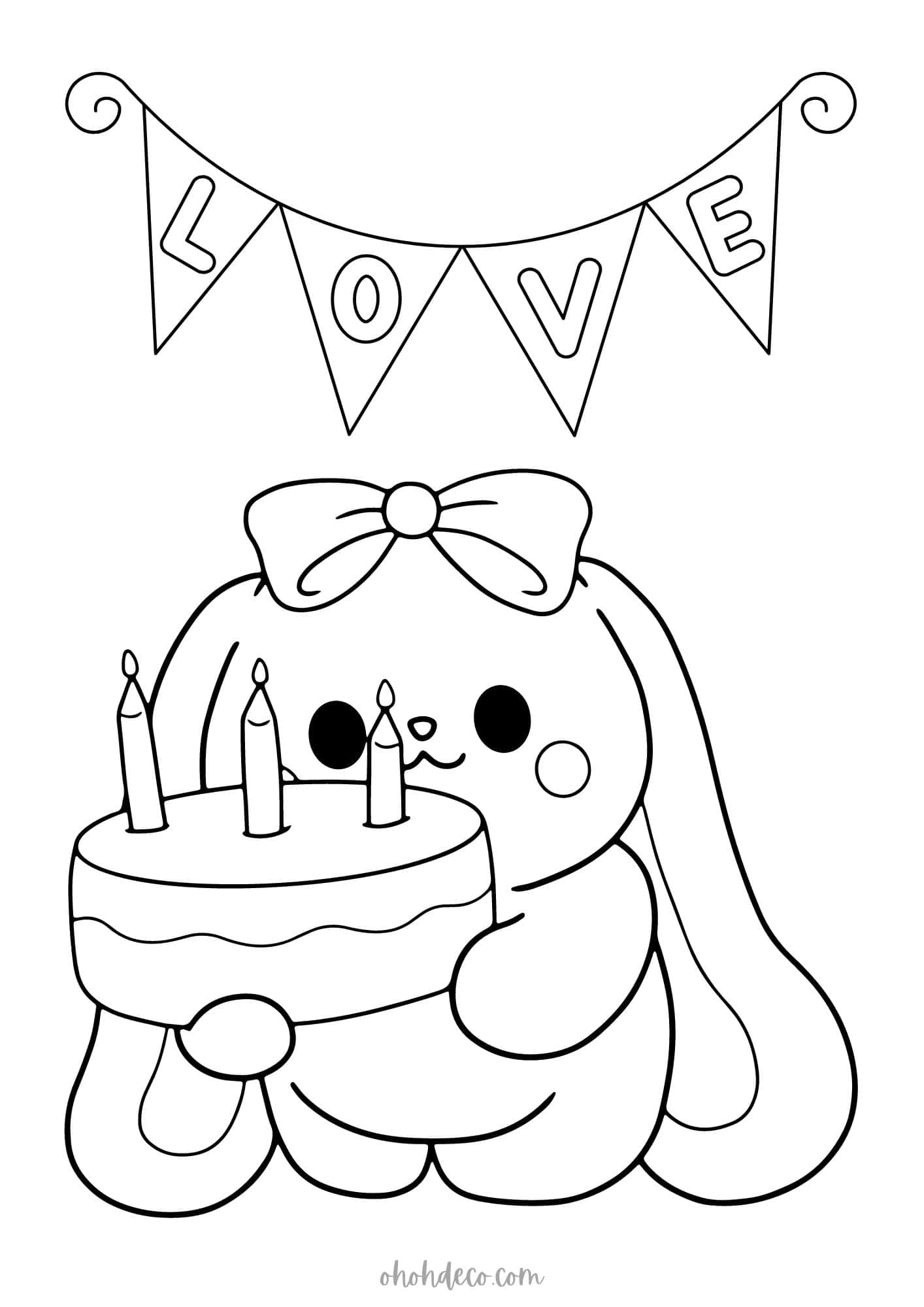 Happy birthday coloring page 40 Ohoh Deco Happy birthday coloring page 40 Ohoh Deco