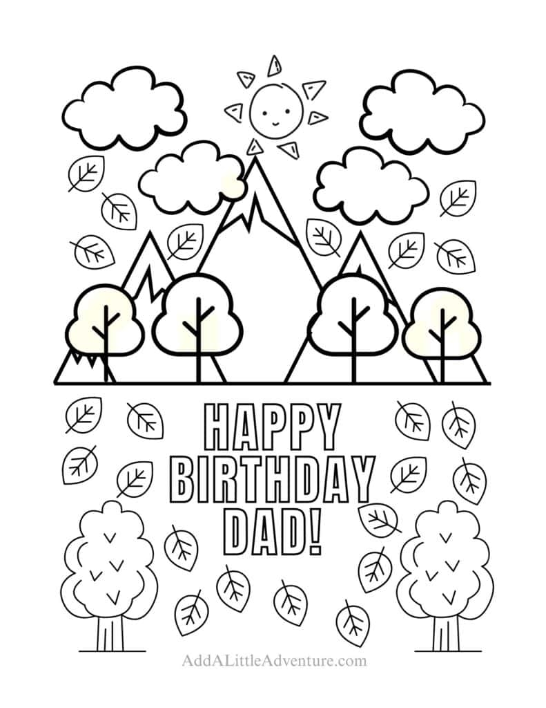 Happy Birthday Dad Coloring Pages Free Printables Happy Birthday Dad Coloring Pages Free Printables